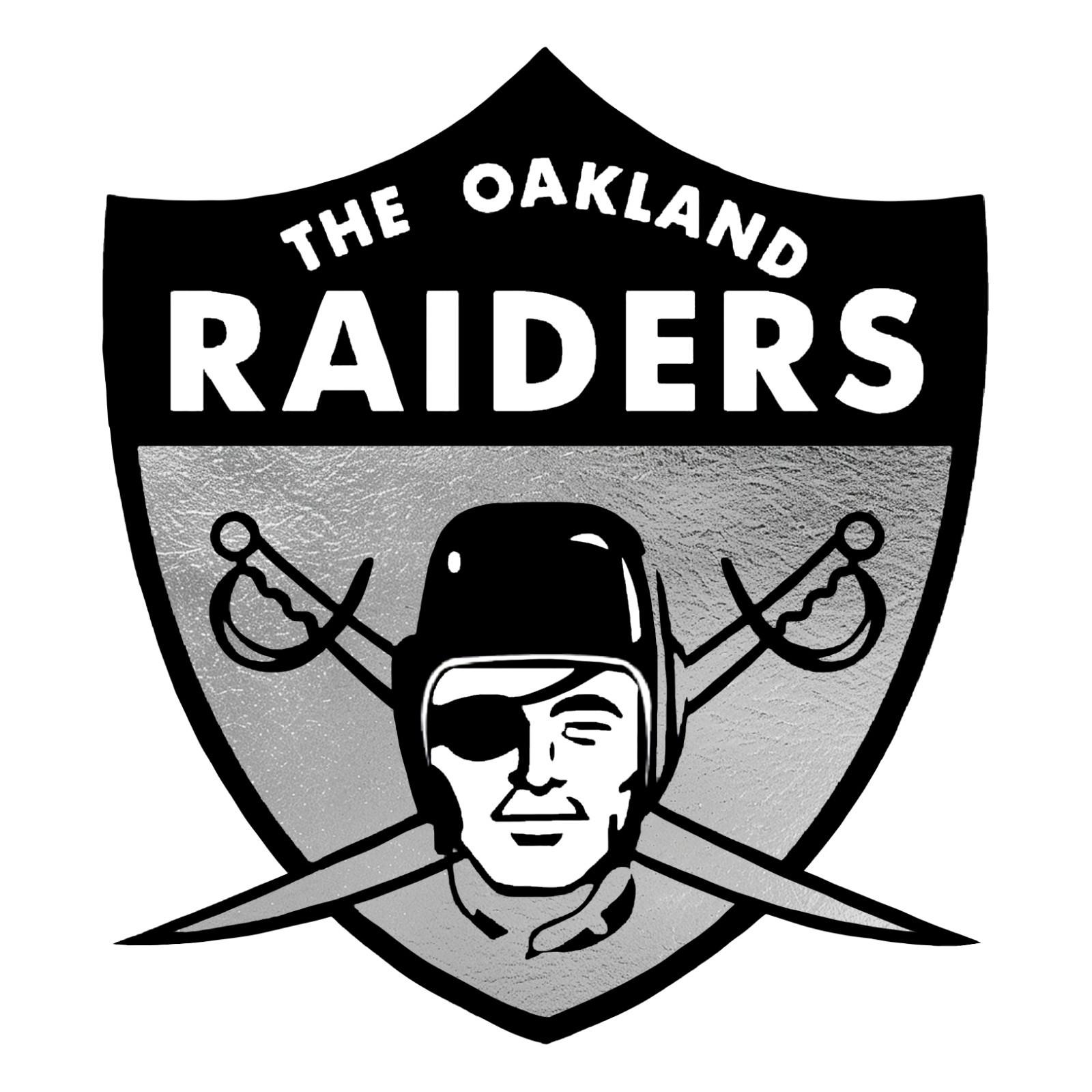 1963 Old School Silver Oakland Raiders Logo Decal Sticker Car Truck Las Vegas