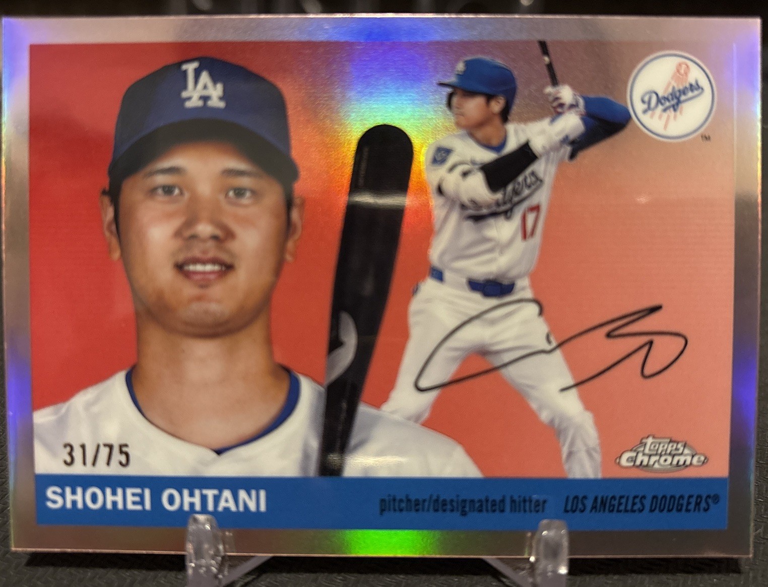 2025 Topps Chrome Platinum Anniversary Shohei Ohtani Rose Gold Refractor /75