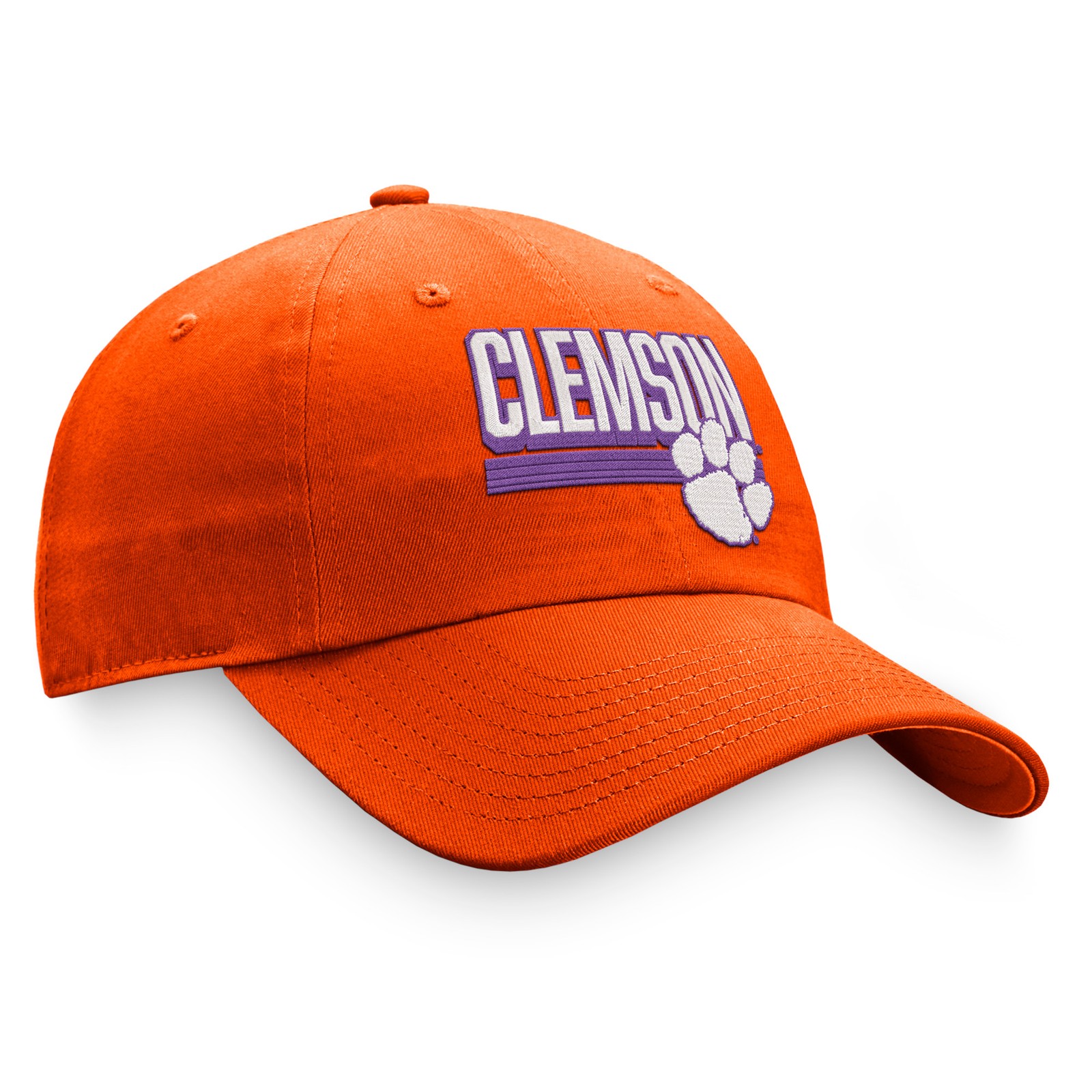 Men’s Top of the World Orange Clemson Tigers Slice Adjustable Hat