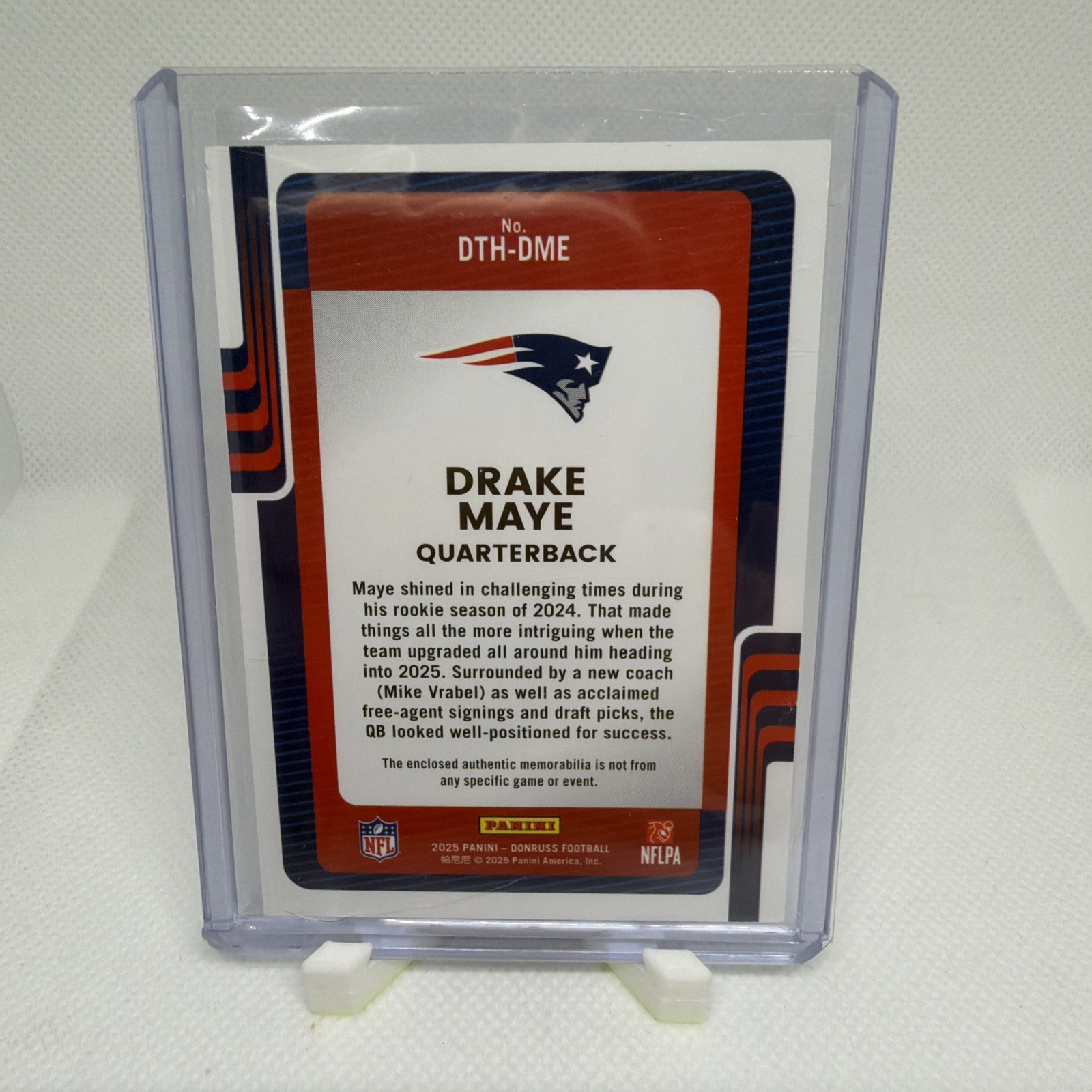 2025 Panini Donruss Drake Maye Donruss Threads Patch #DTH-DME