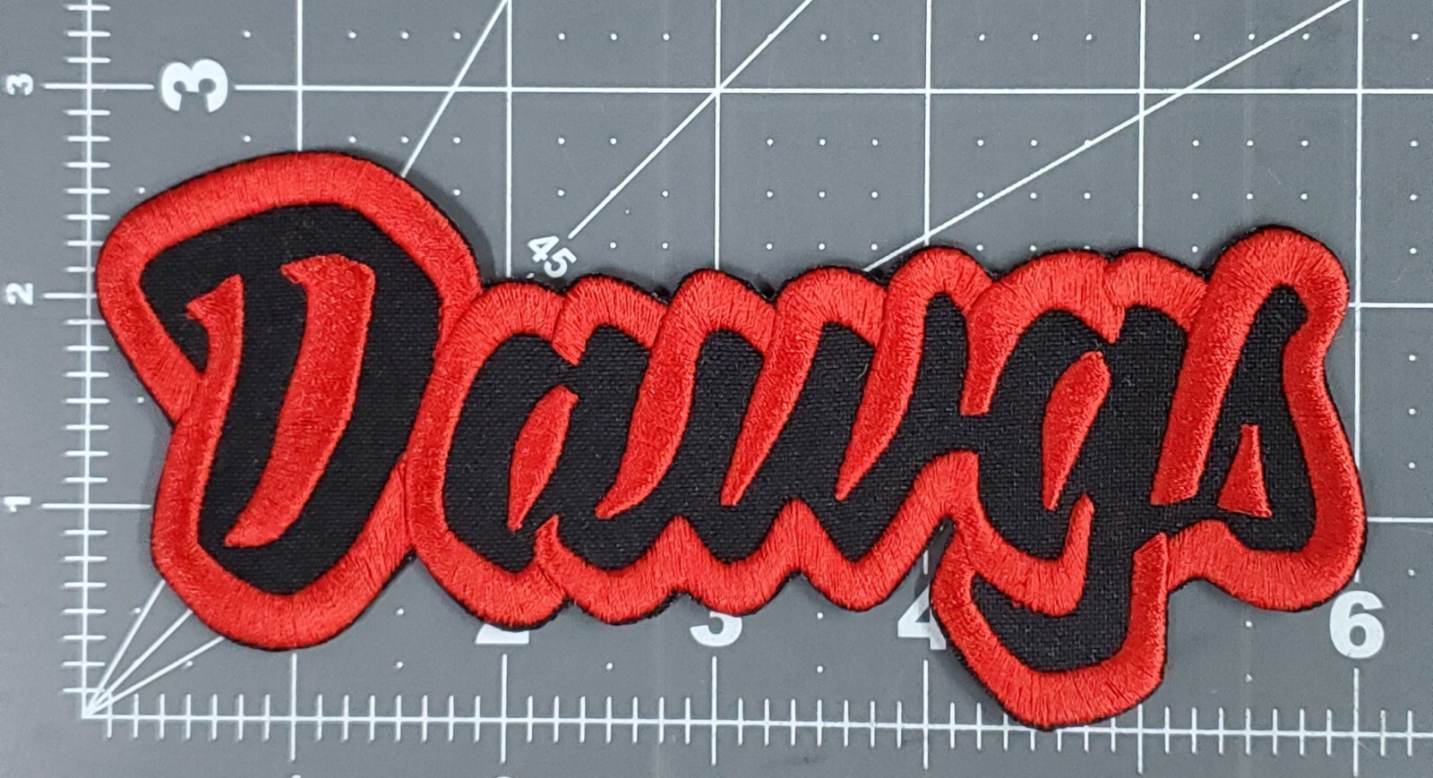 Georgia Dawgs Text Embroidered Applique Iron On Patch Various Sizes Customize