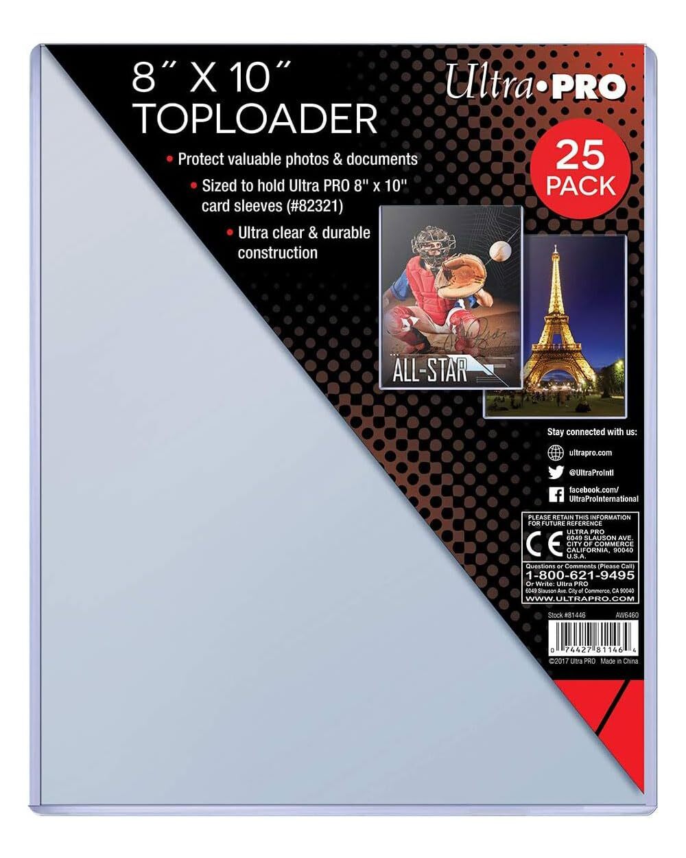 Ultra Pro Clear 8×10 Toploaders 25 Count for Photos and Collectibles