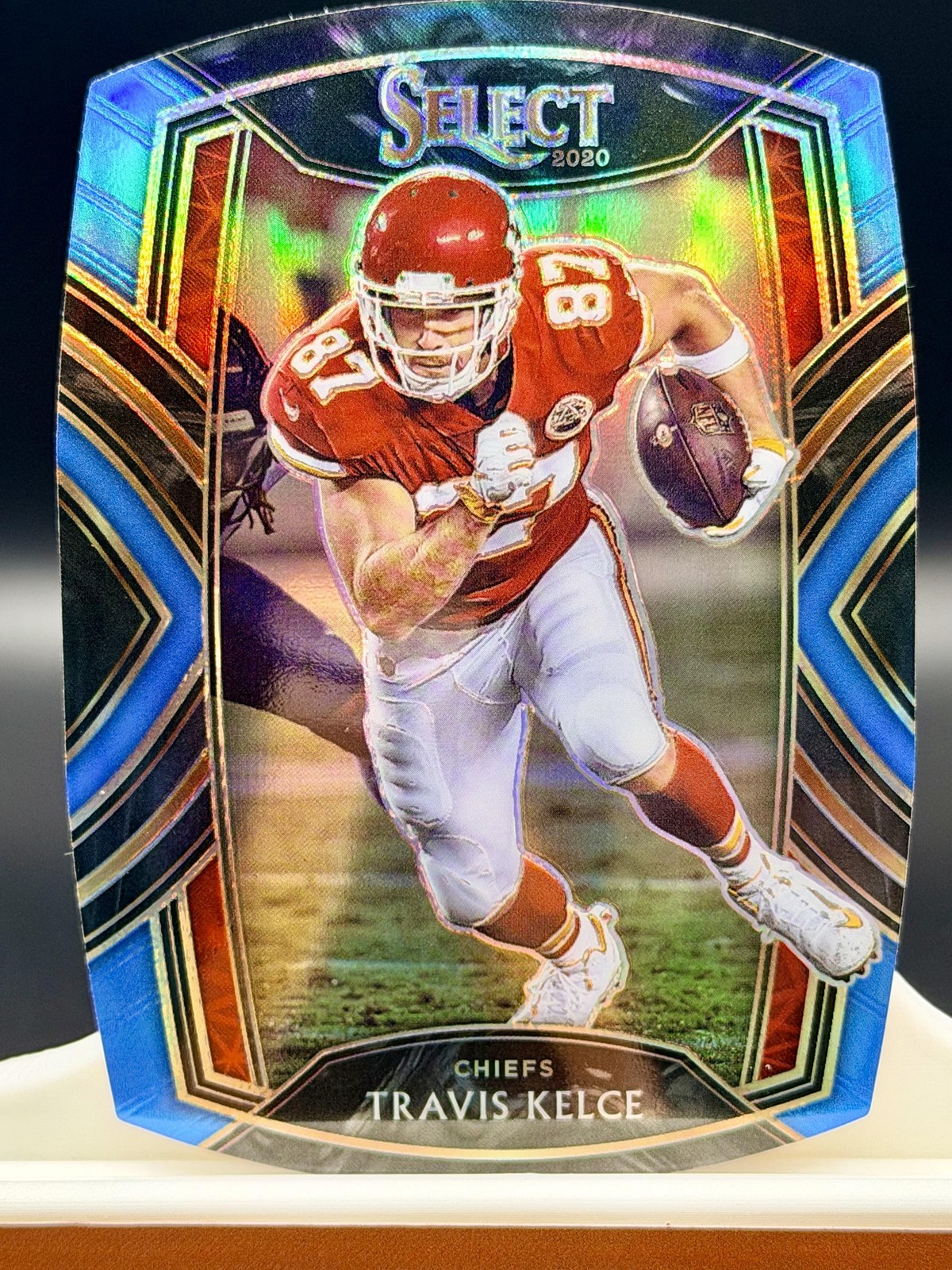 2020 Panini Select #225 Travis Kelce Light Blue Prizm Die Cut