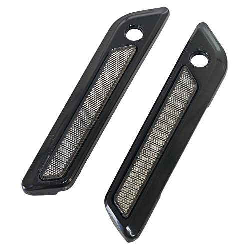 Black/Gray Hinge Latch Covers for Harley Saddlebags Fit 2014-2023 Touring Street