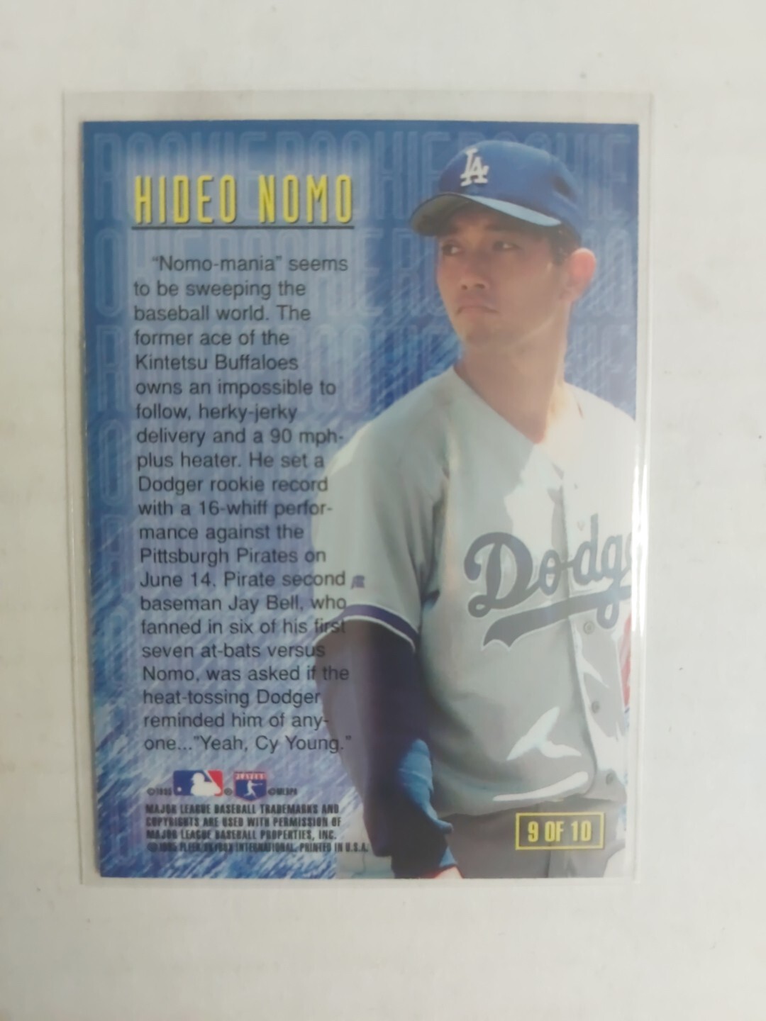 1995 Skybox Emotion Rookies Hideo Nomo #9 Rookie