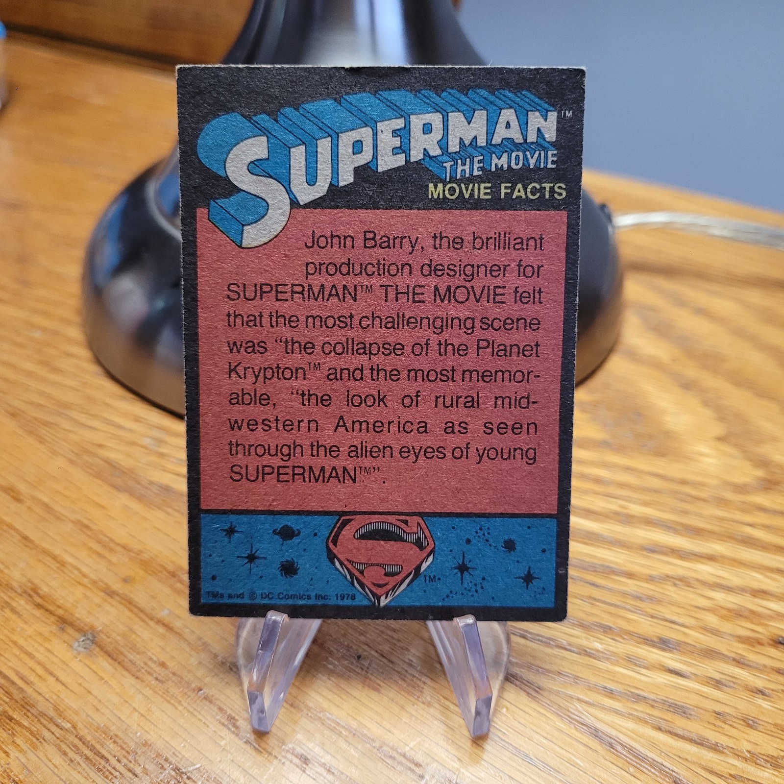1978 Topps Superman DC Comics Card The Infant Son of Jor-El #74