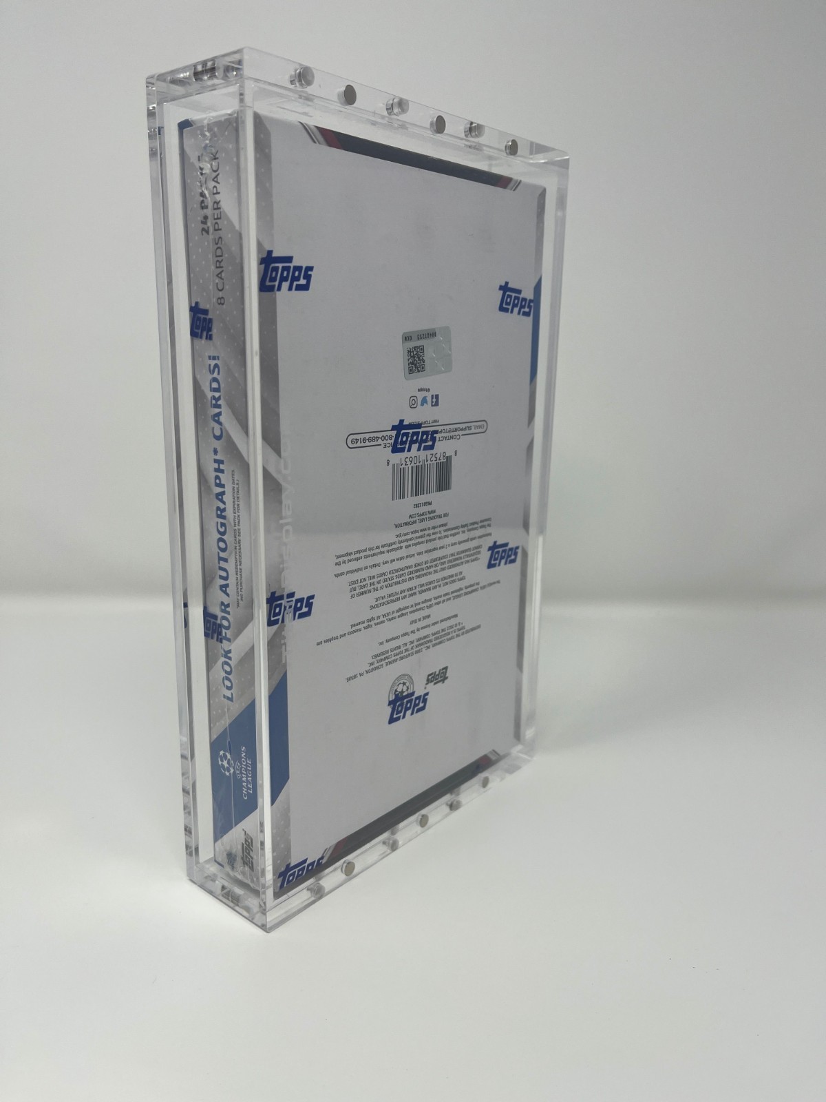 Acrylic Display Case Magnetic Lid FITS 2021-22 Topps UEFA & Chrome Hobby Box