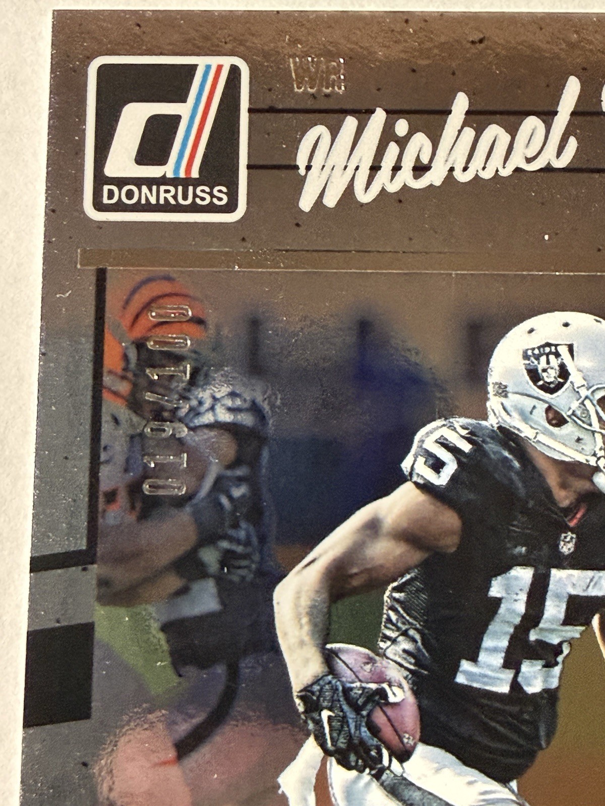 2016 Donruss Michael Crabtree /100 Silver Press Proof #220 Raiders Color Match