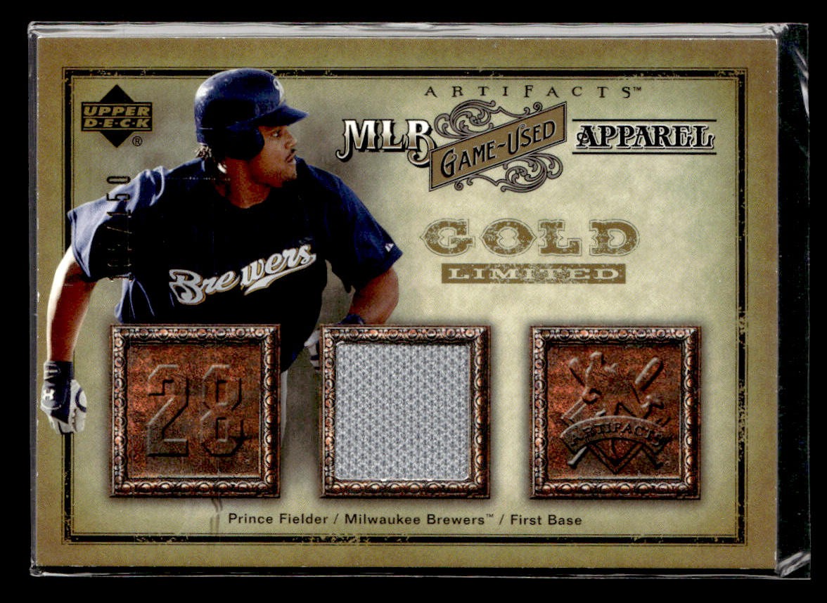 2006 Upper Deck Artifacts #MLB-PF Prince Fielder #/150 jersey card Brewers