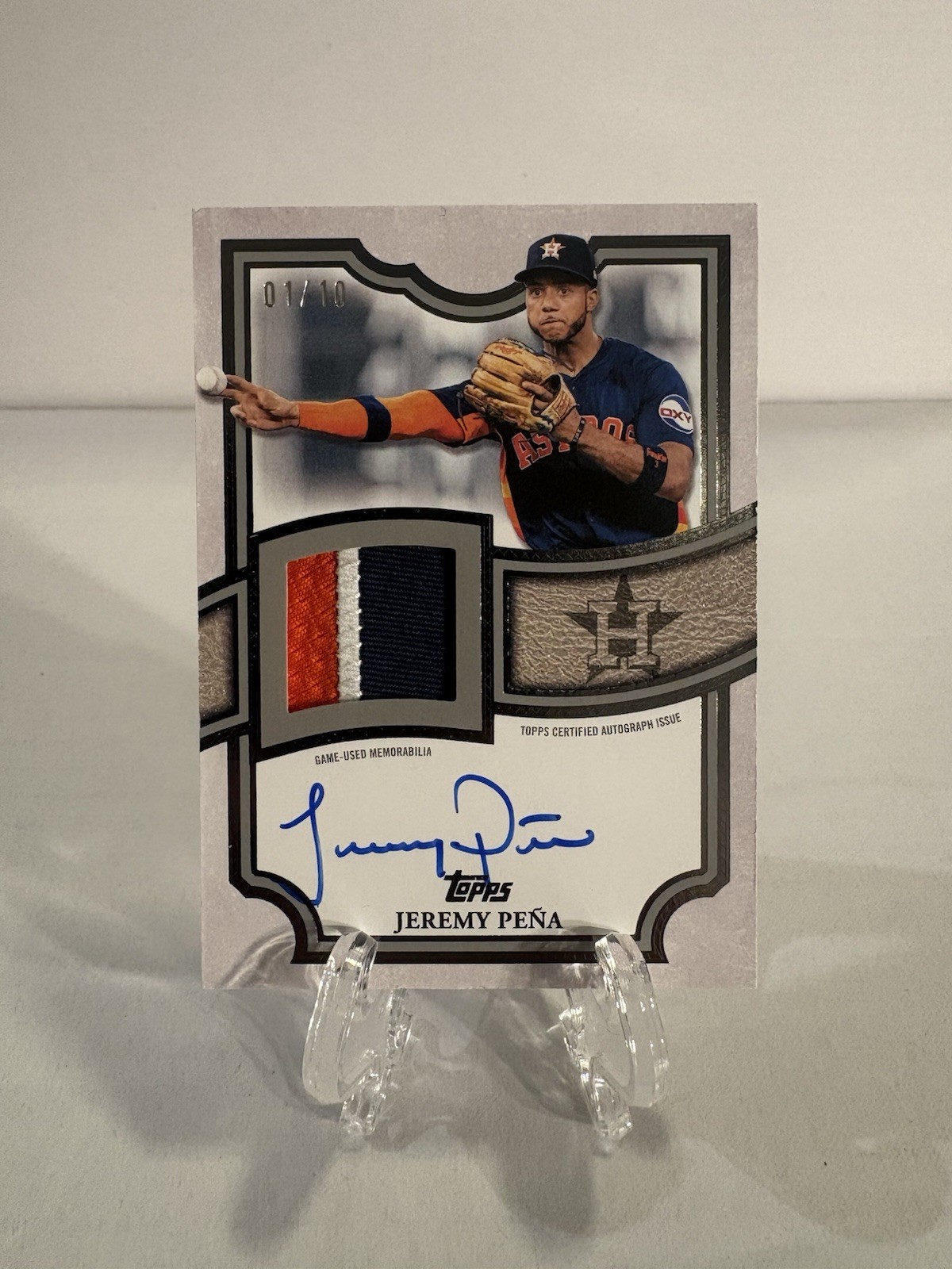2026 Topps – Jeremy Pena #TFAP2-JP 3-Color Patch Autograph #1/10 🔥Bookend🔥