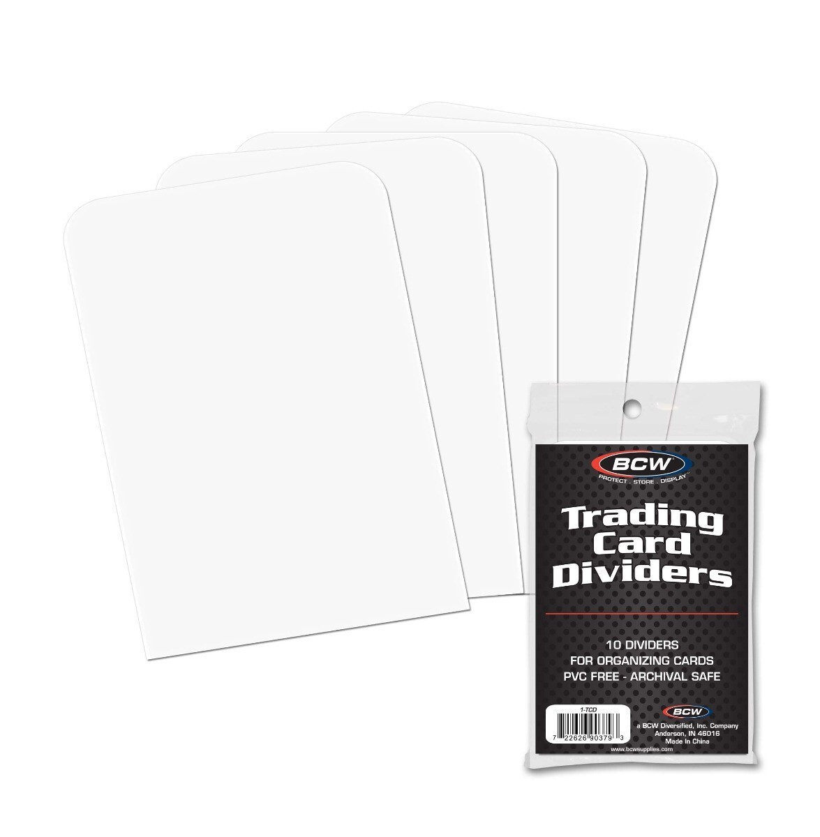 10 BCW Trading Card Dividers 2 11/16 X 3 13/16 PVC Free Fit 3200 / Monster w Tab
