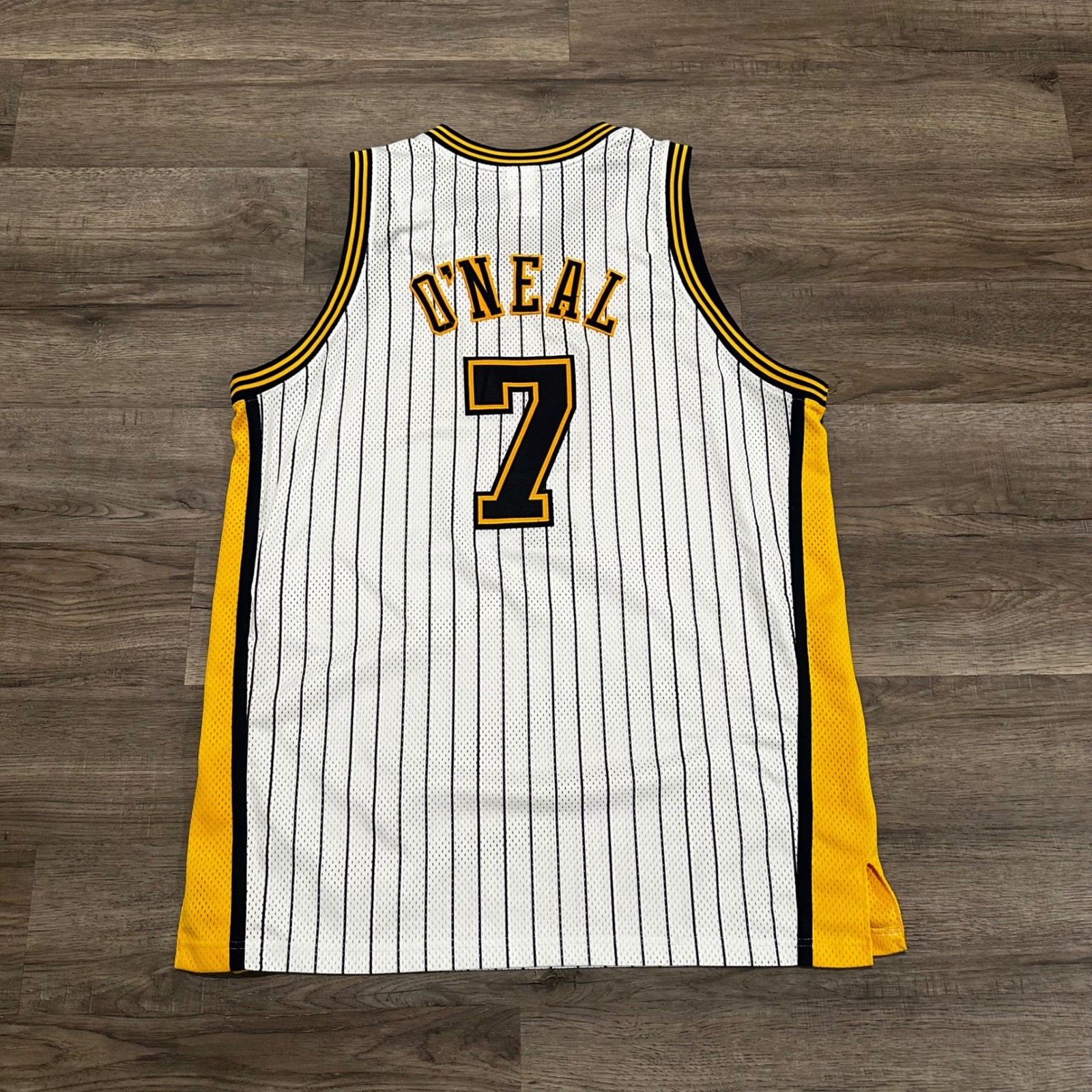 Vintage Reebok Authentic Jermaine O’Neal Indiana Pacers Jersey Pinstripe Size 52