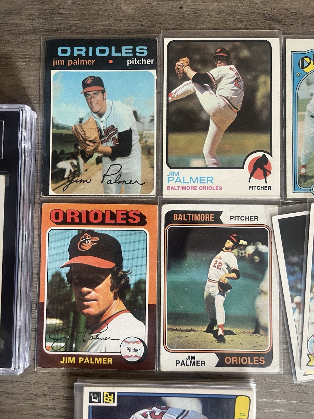 Jim Palmer Lot with SGC Graded 1966 Rookie RC – Plus 1984 Topps Tiffany & More