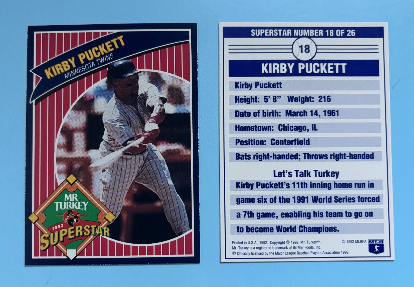 U Pick 1992 Mr. Turkey – Regular and Oversized promo – tough oddball food issue