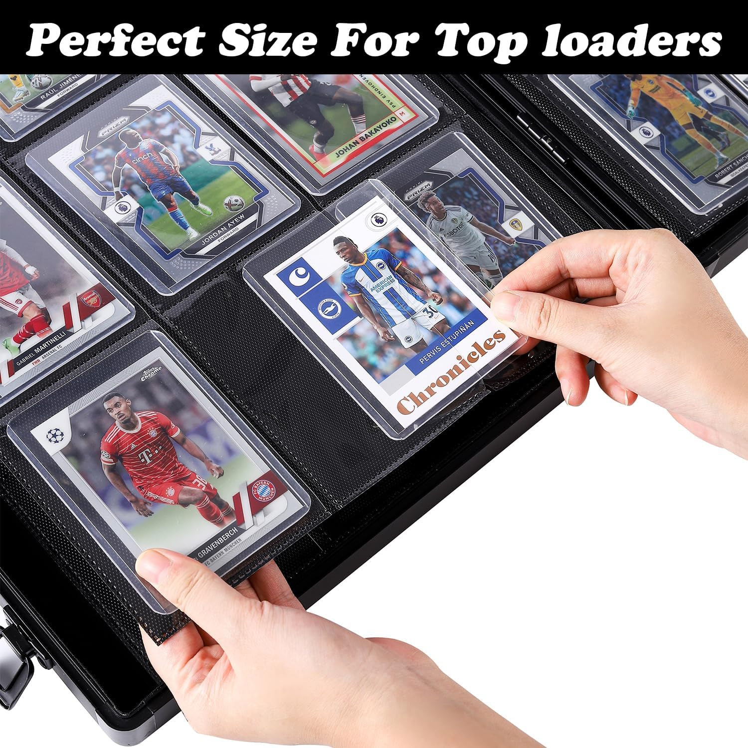 Toploader Binder for Trading Cards, Hard Cases, Holds 216 Toploaders, 9 Pocket S