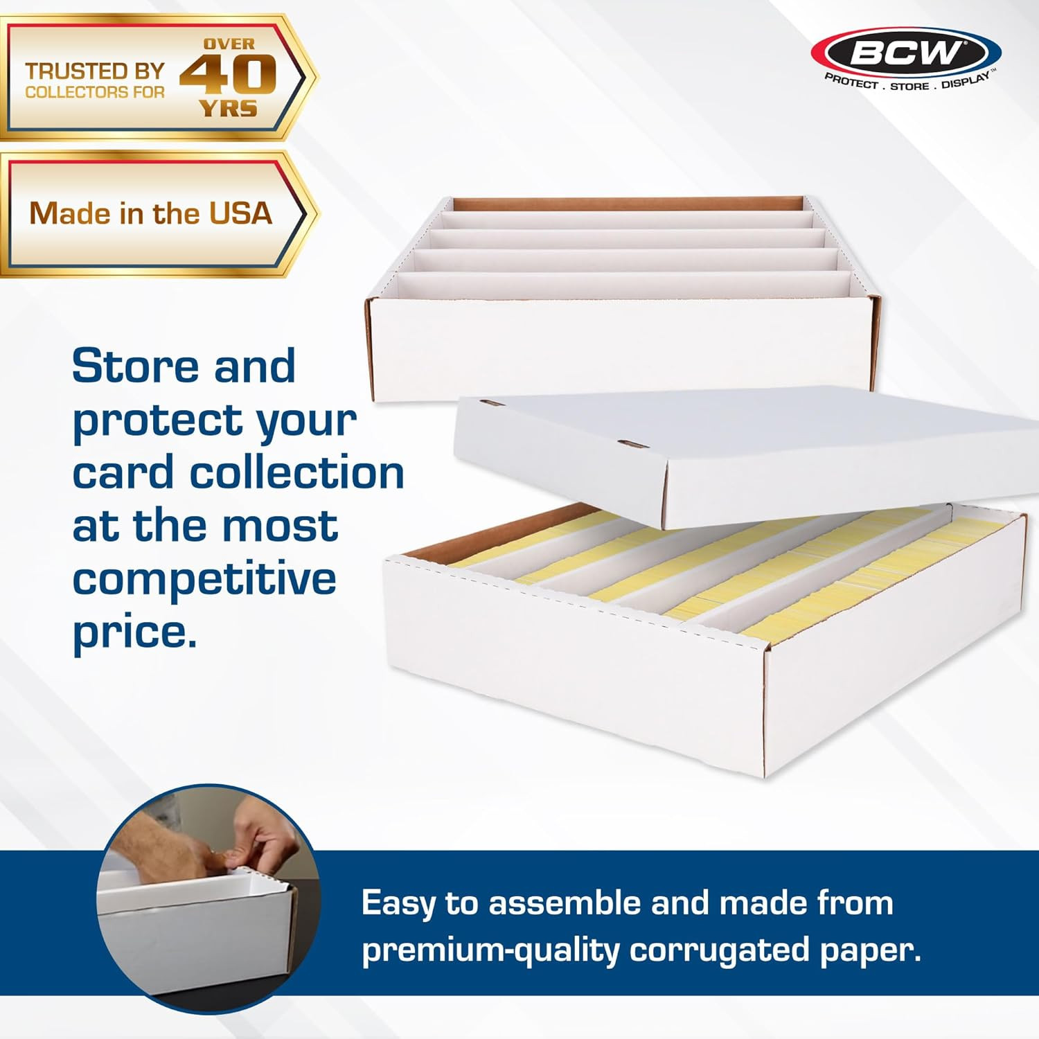 Super Monster 5-Row Card Storage Box 2-Pack for 5000 Sports & Gaming Cards