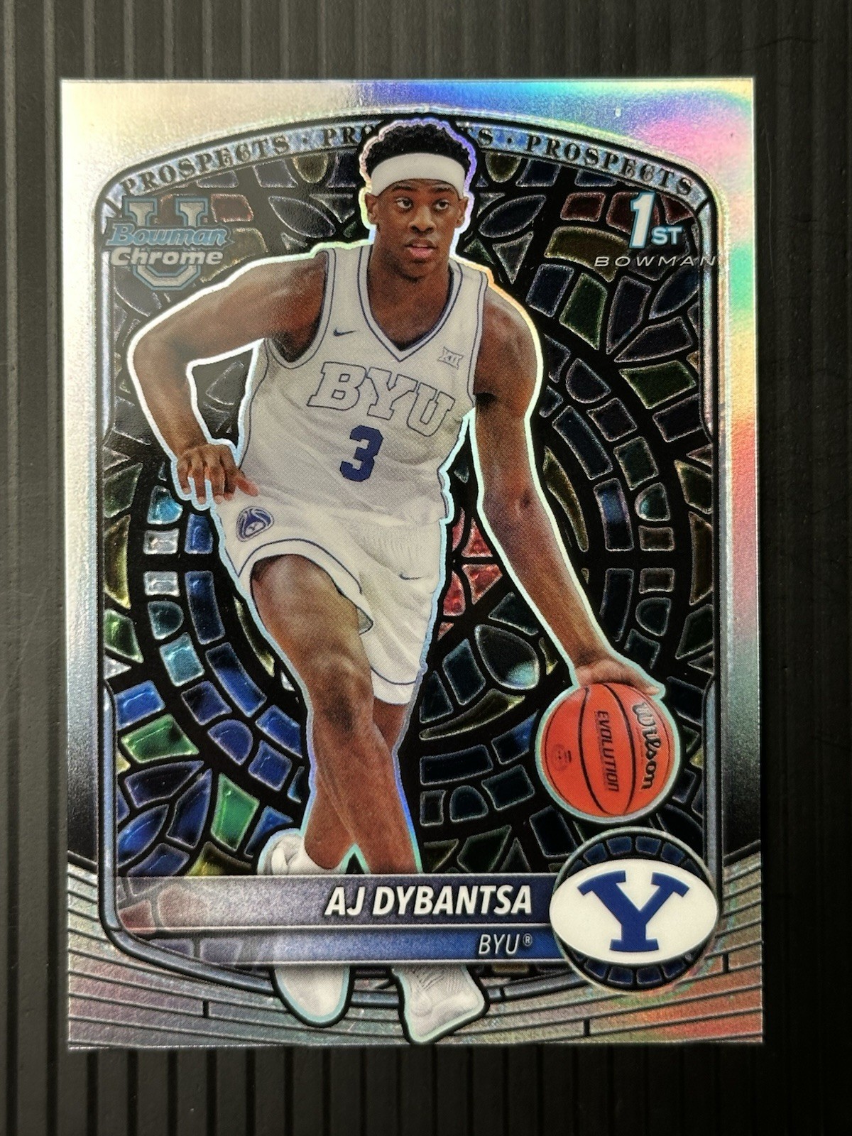 AJ Dybantsa Etched in Glass Refractor Case Hit SSP 2025-26 Bowman U Chrome 1st