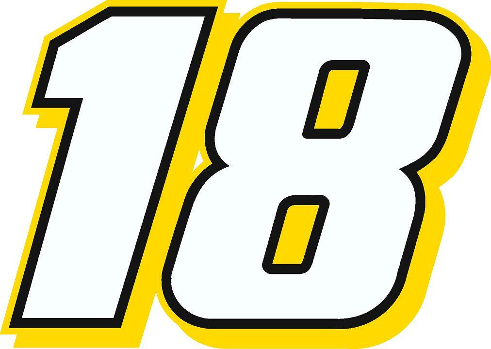 NEW FOR 2020 #18 Kyle Busch Racing Sticker Decal – SM thru XL – Various colors