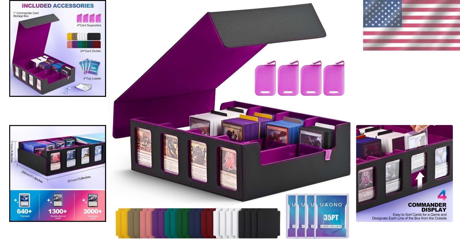 Impact Resistant Deck Box for Sports & Gaming Cards-~