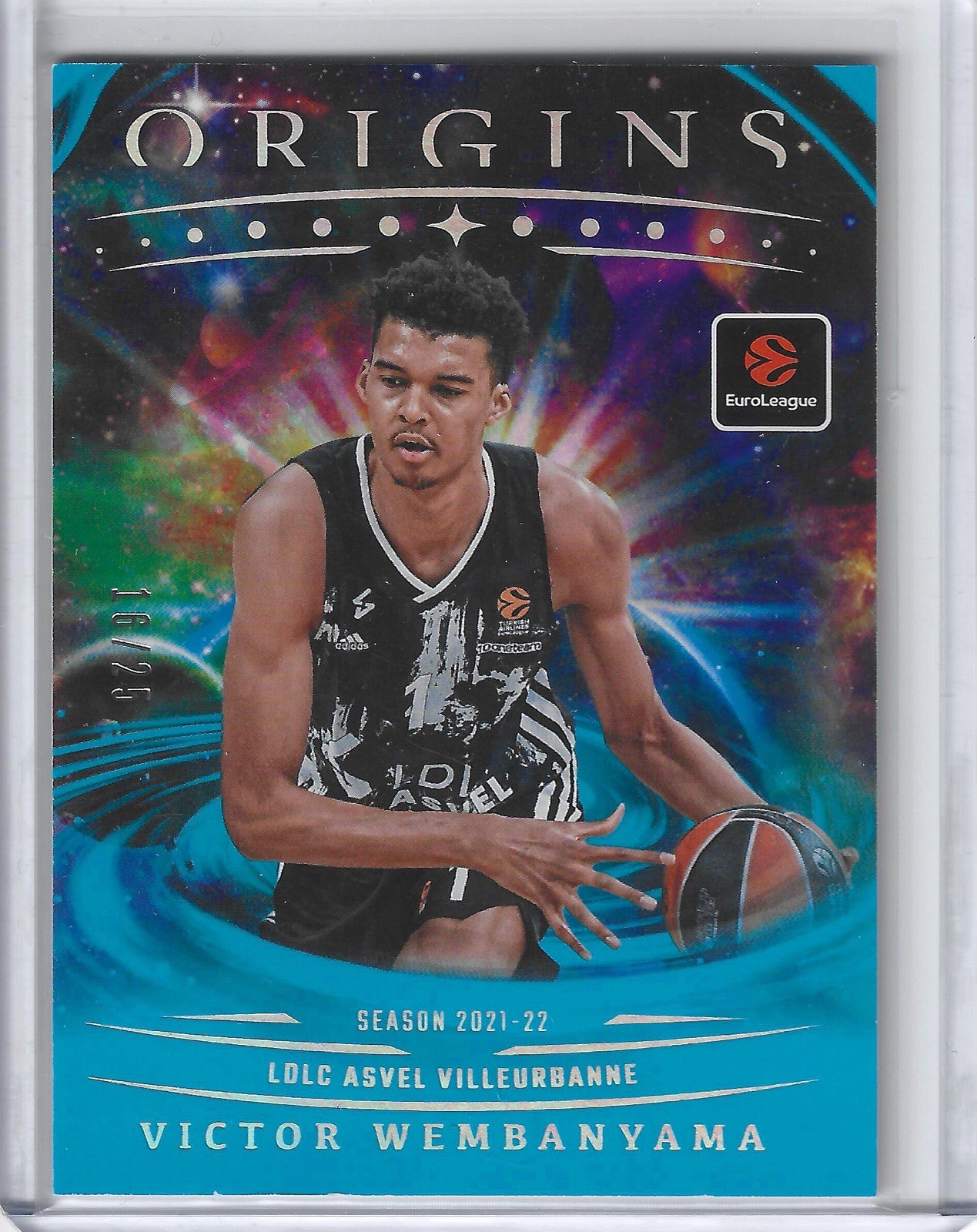 Victor Wembanyama 2056-26 Panini Origins Euroleague SP Turquoise /25 #69 Spurs