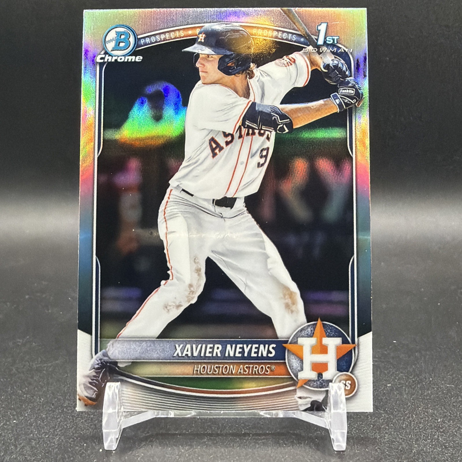 Xavier Neyens 2025 Bowman 1st Draft Chrome Refractor Houston Astros BDC-2