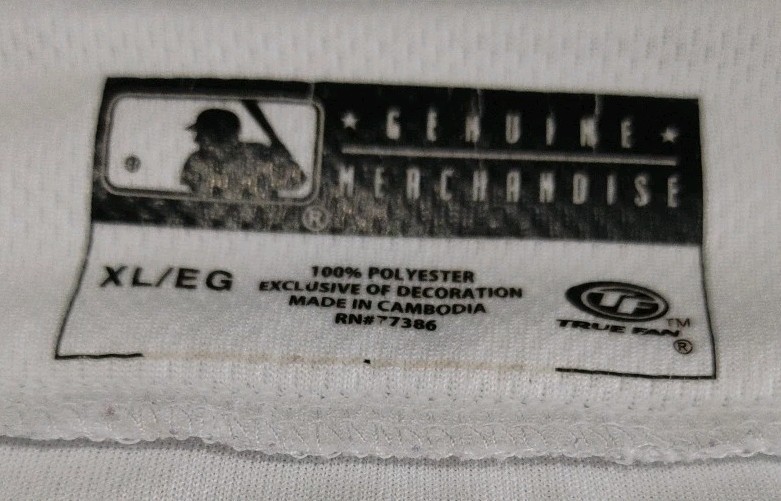Cleveland Indians MLB Genuine Merchandise White Button Up Jersey Adult Size XL