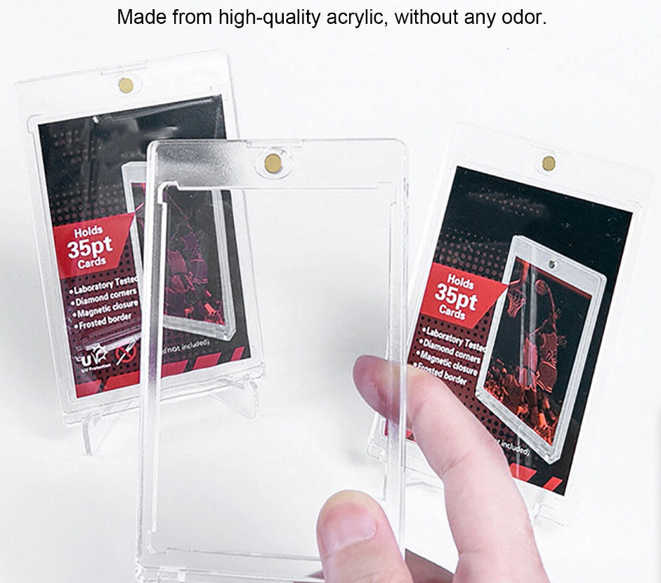 30 Pack Magnetic Trading Sports Card Holders 35pt One-Touch Hard UV Protection