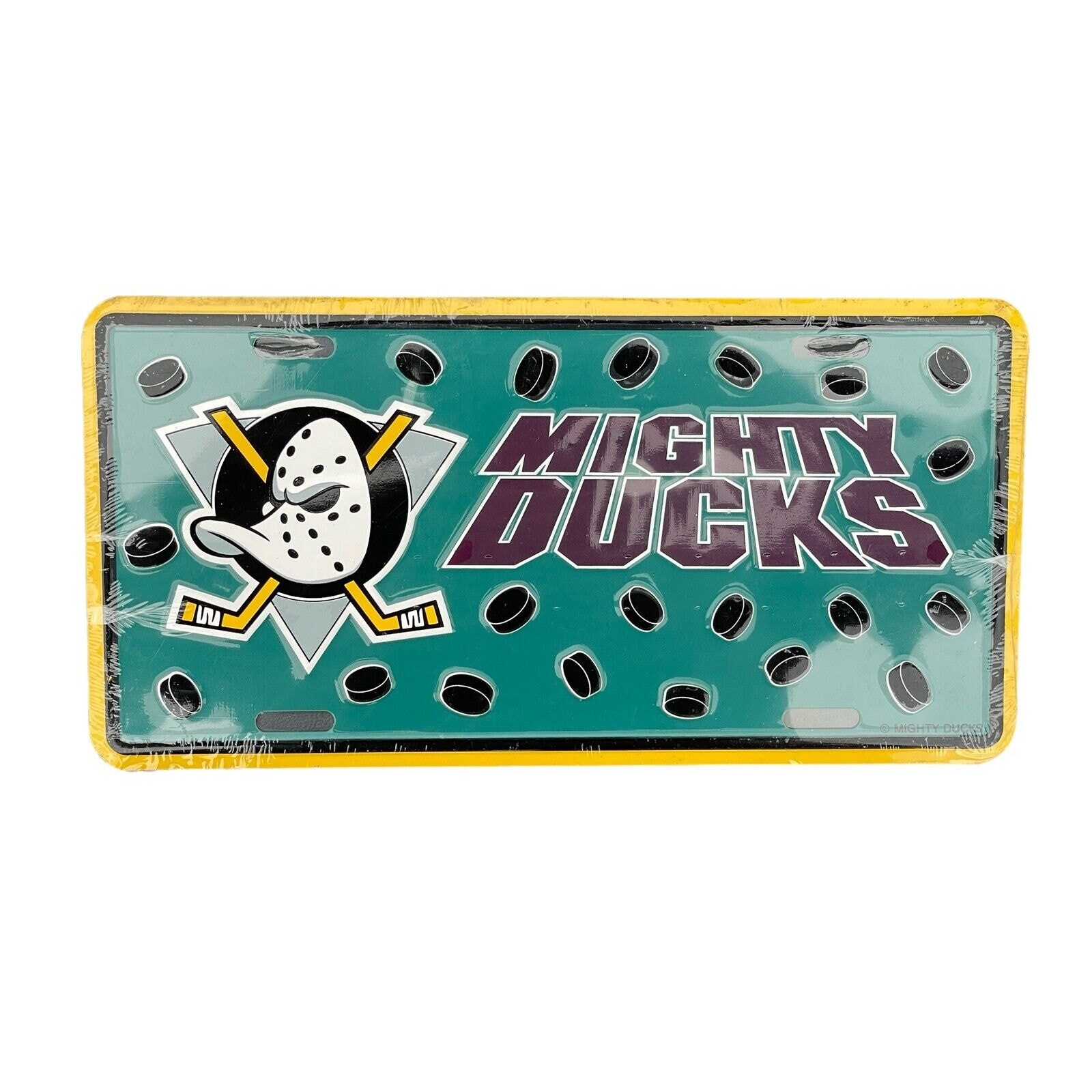 Mighty Ducks NHL Hockey Souvenir License Plate 1993 Walt Disney
