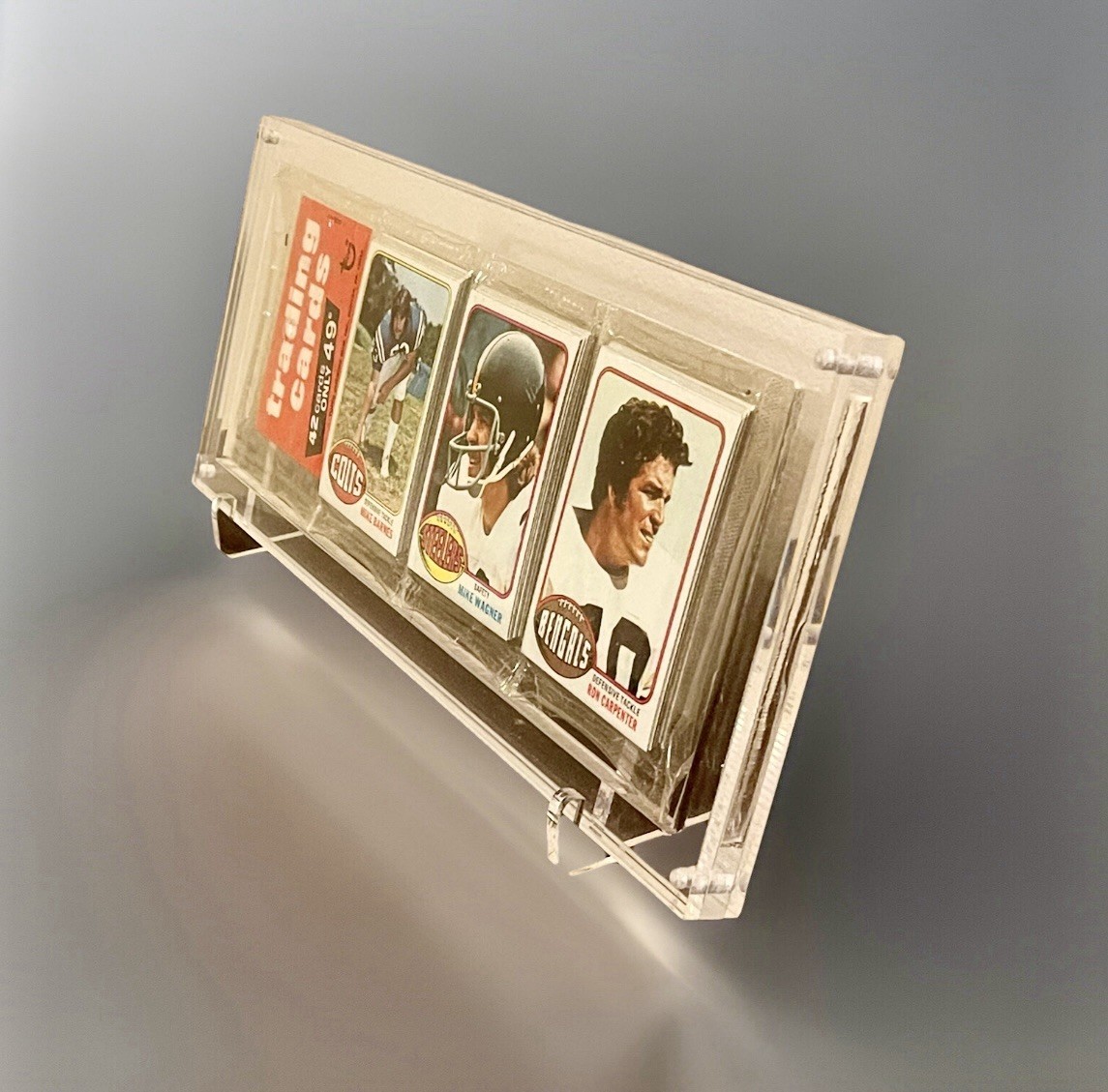 Clear Acrylic Rack Pack Holder Display w/ Stand – 18mm Thick – Magnetic Closure.