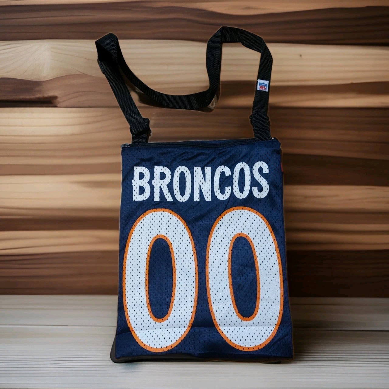 Denver Broncos Tote Bag jersey Purse 10.5 X 14 Inch ON SALE (Embroidered Logo)