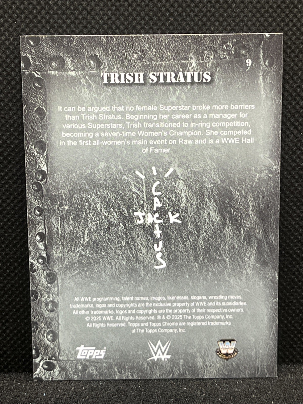 2025 Topps Chrome Cactus Jack WWE Trish Stratus Purple Refractor 119/250