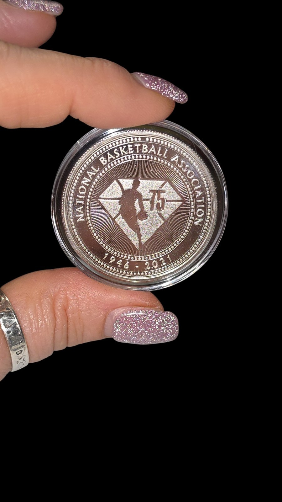 Highland Mint Minnesota Timberwolves 39mm Silver Plated Coin 75th Anniversary