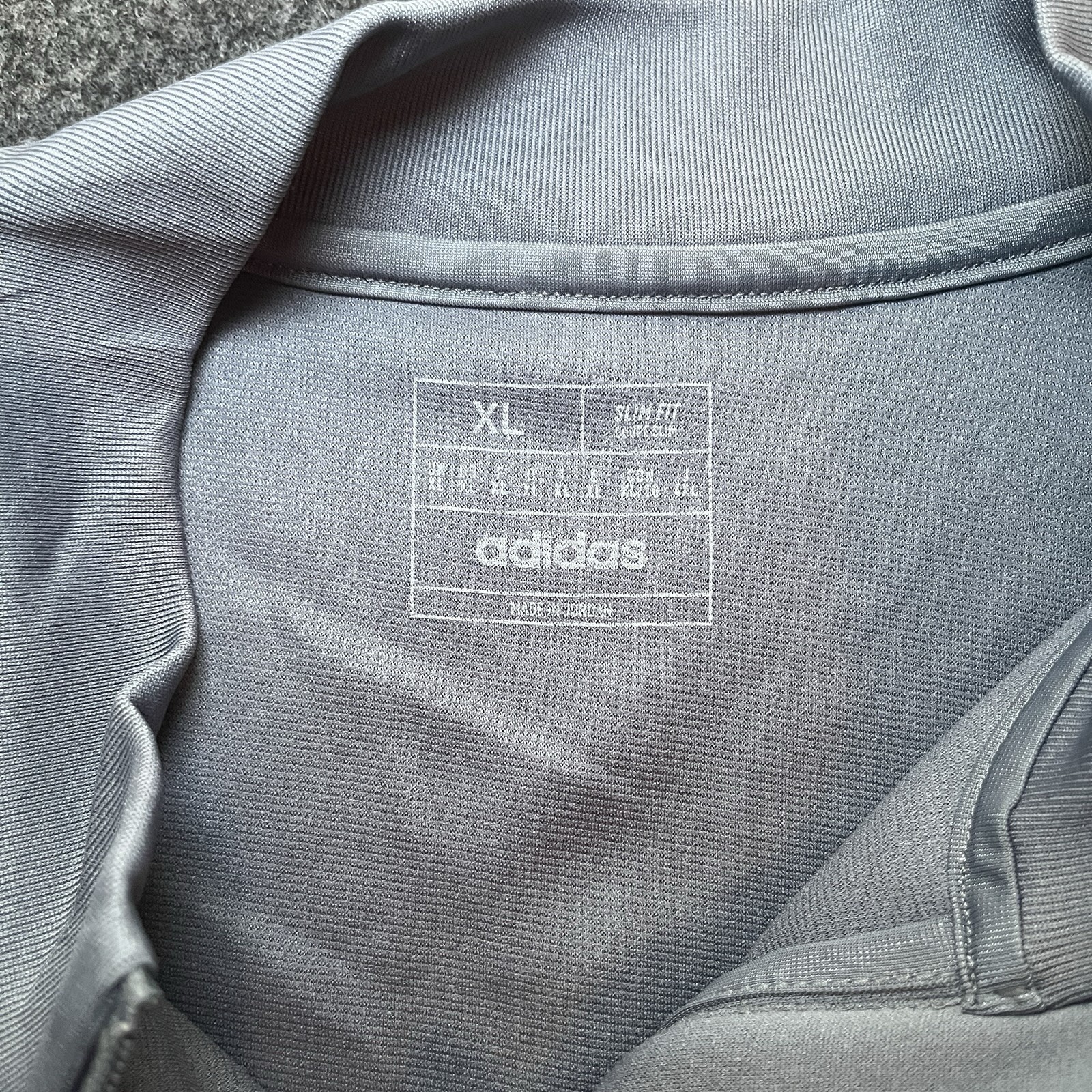 adidas Atlanta United MLS Soccer Gray 1/4 Zip Long Sleeve Shirt Mens XL