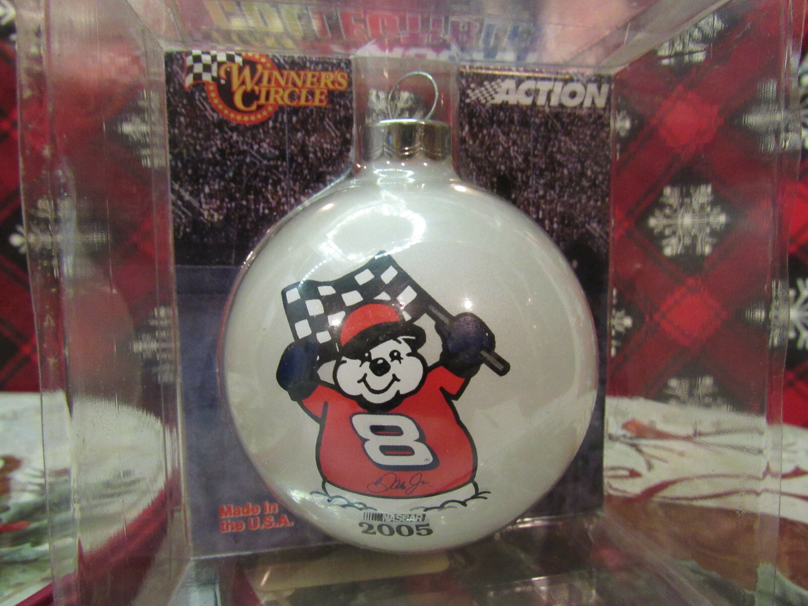 2 Earnhardt Winner’s Circle Christmas Tree Ornaments 1 Sr. 1 Jr. New Old Stock