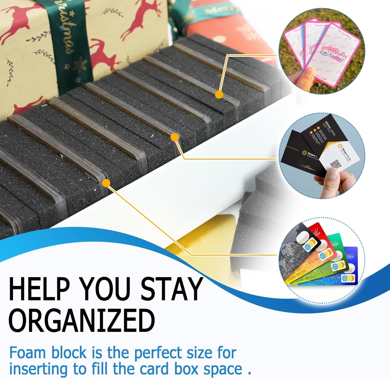 100PCS Foam Card Dividers Anti Extrusion Trading Card Dividers Multifunctional C