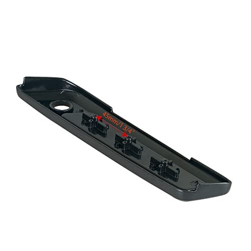Black/Gray Hinge Latch Covers for Harley Saddlebags Fit 2014-2023 Touring Street