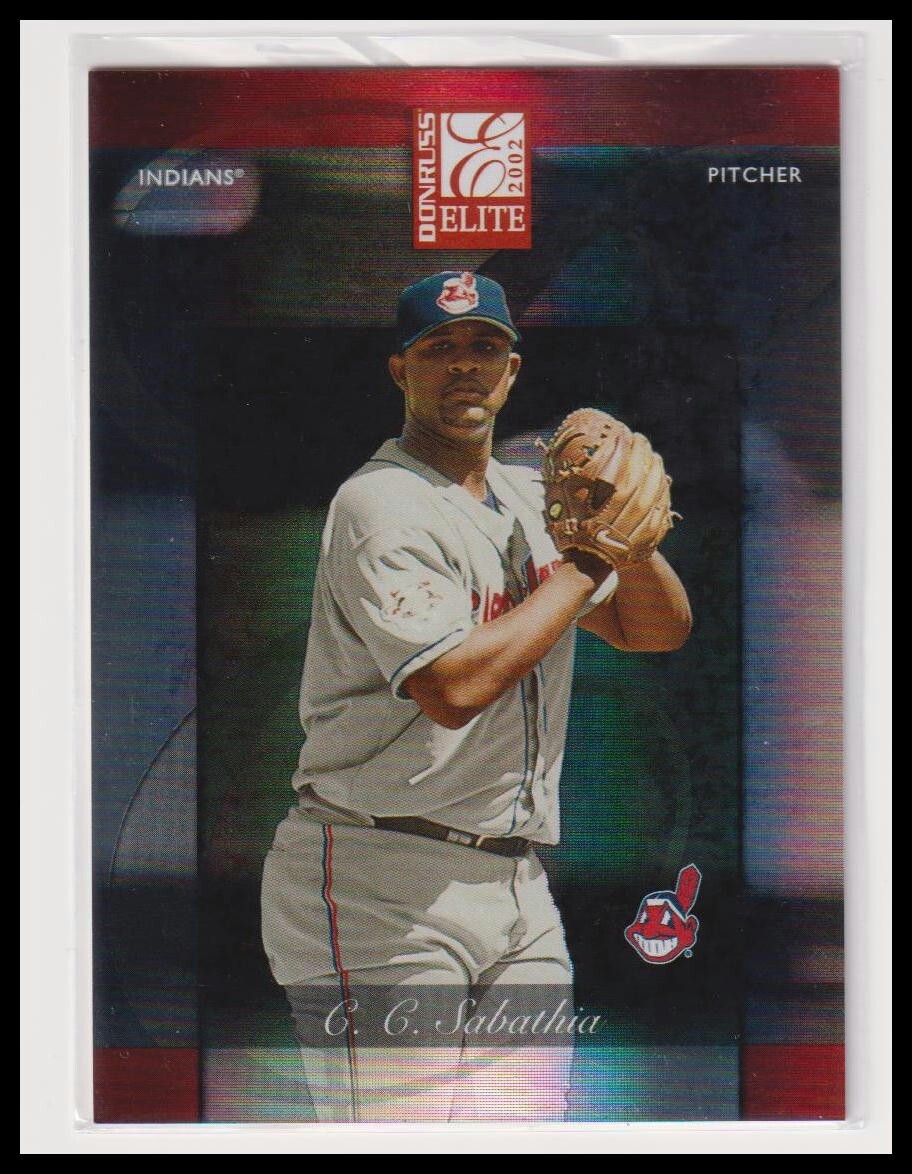 2002 Donruss Elite CC Sabathia Star Refractor HOLO Foil Cleveland Indians