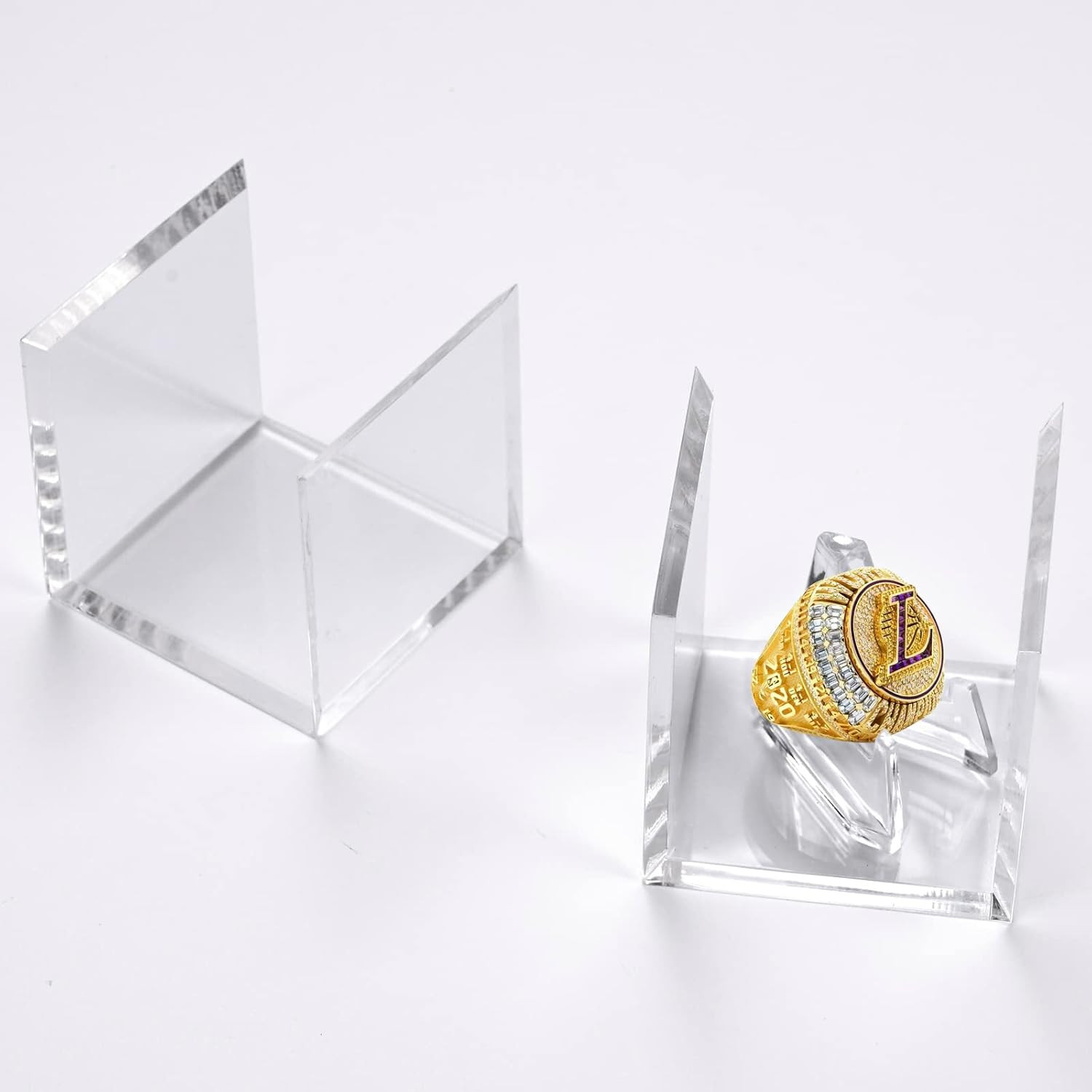 Championship Ring Display Case,Acrylic Display Box and Holder for Super Bowl Rin