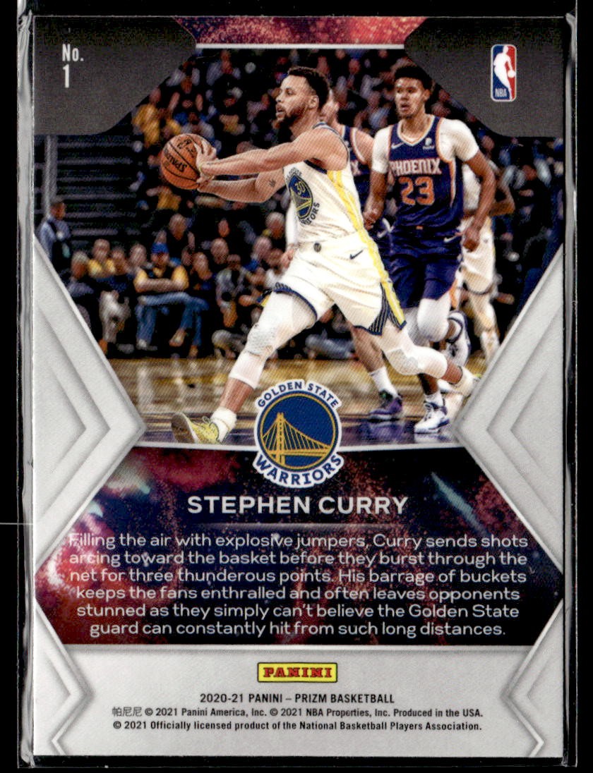 2020-21 Panini Prizm #1 Stephen Curry Fireworks Basketball Card 2101I