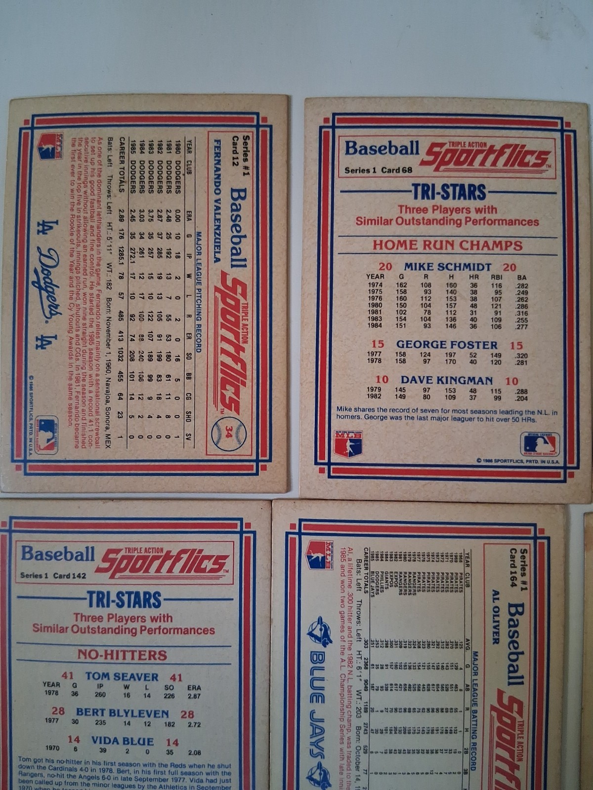 Sportflics Triple Action Series 1 Baseball Hologram Cards