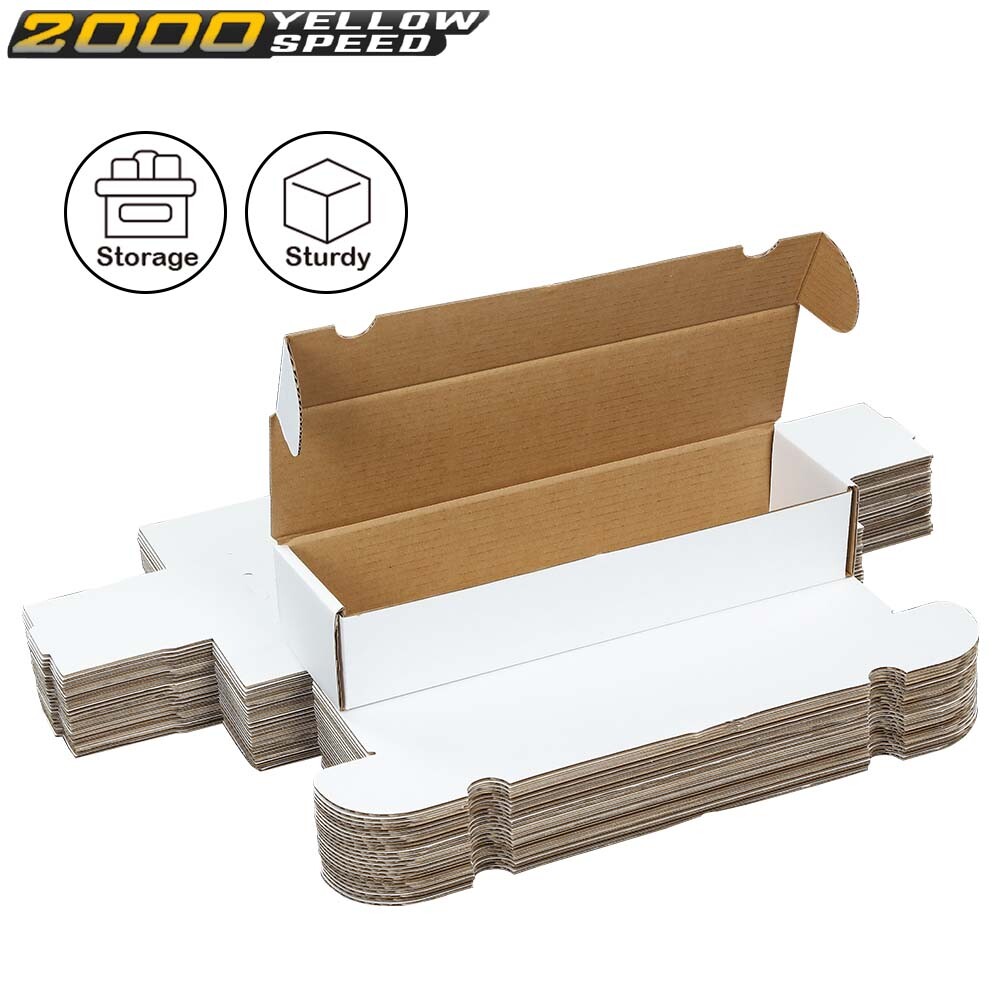25PC Storage Boxes LOT 800 Count Ct Sports Cards Trading White Max Pro Shipping
