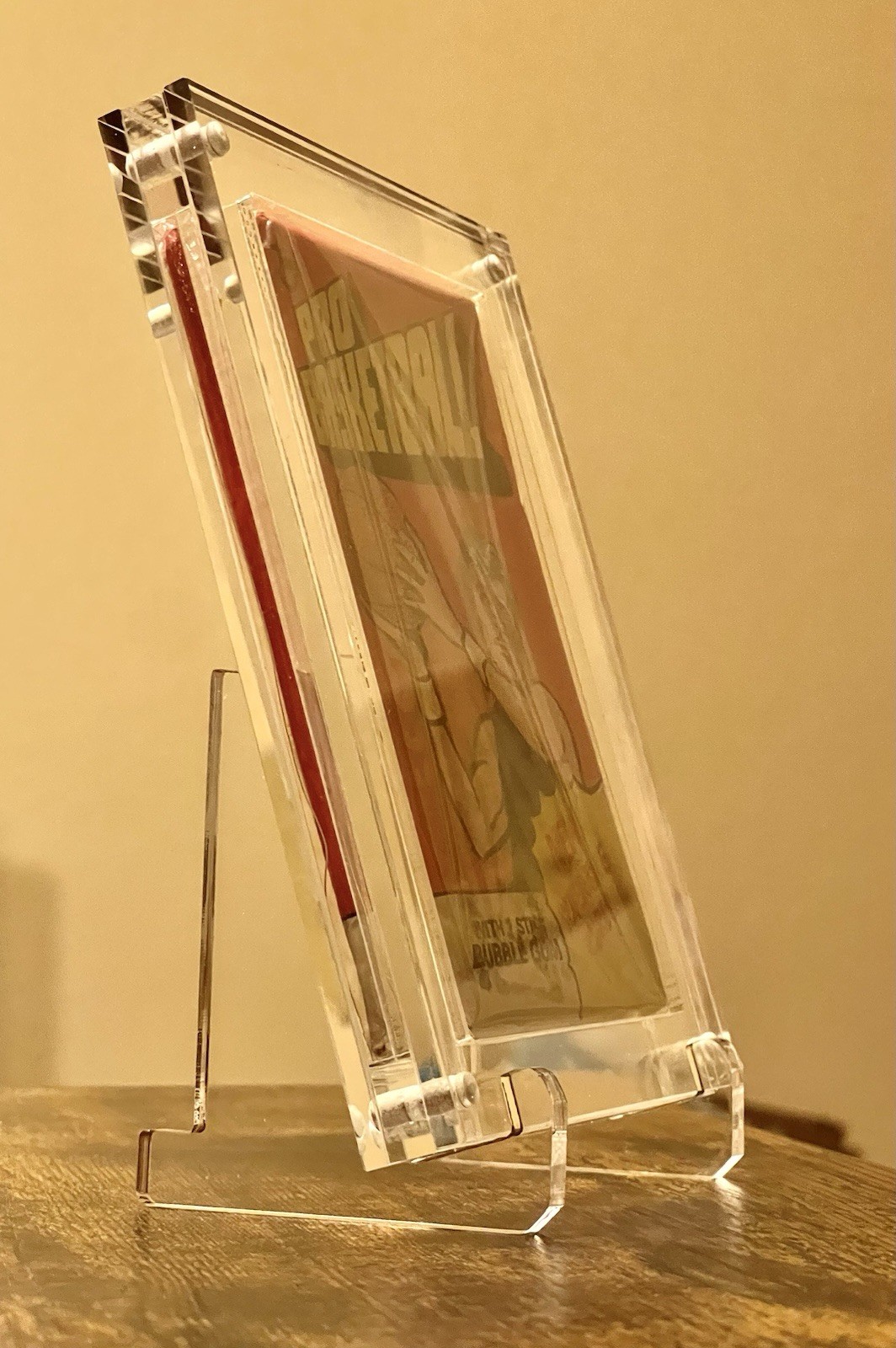 (5) Clear Acrylic Holder Display Tall Boy Pack, Wax Pack, 35pt Holder, PSA slab