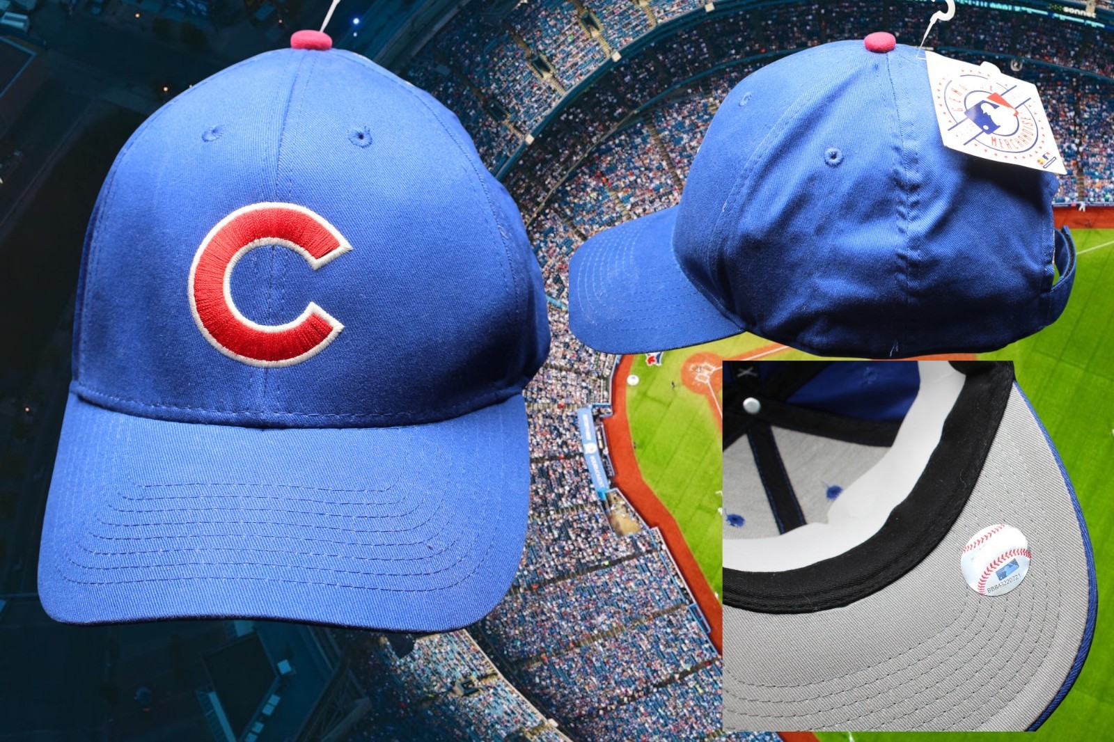 Chicago Cubs Hat Cap Adjustable Strapback Blue Solid Fan Favorite Cap MLB NEW