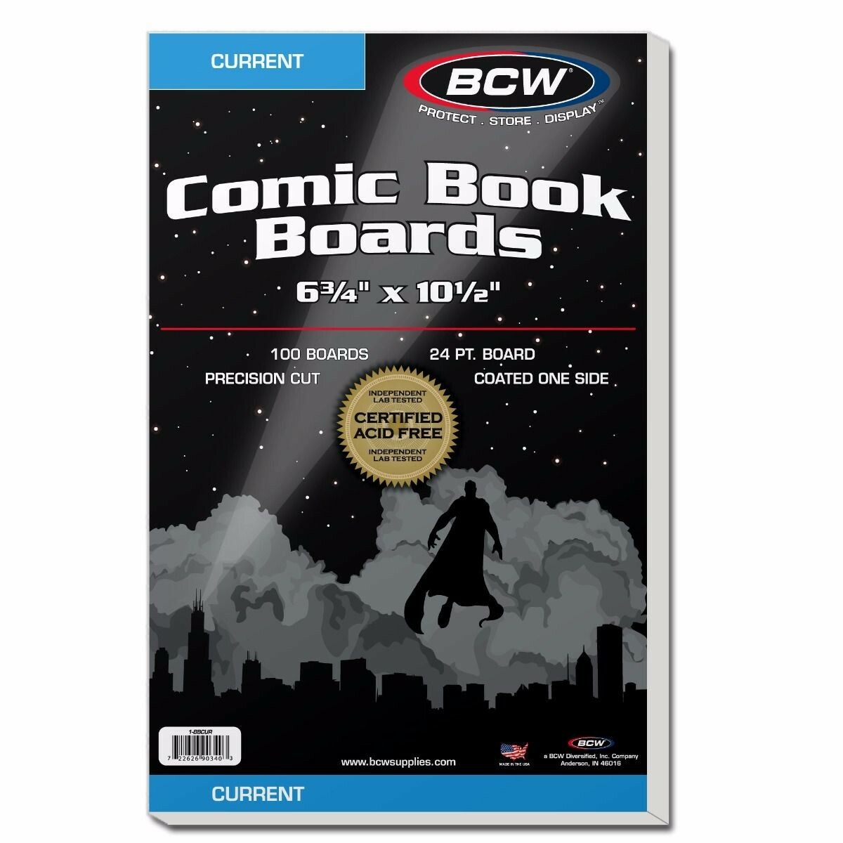 300 BCW Current Modern Resealable Comic Bags 2 MIL & Boards 6 3/4″ 200 Combo