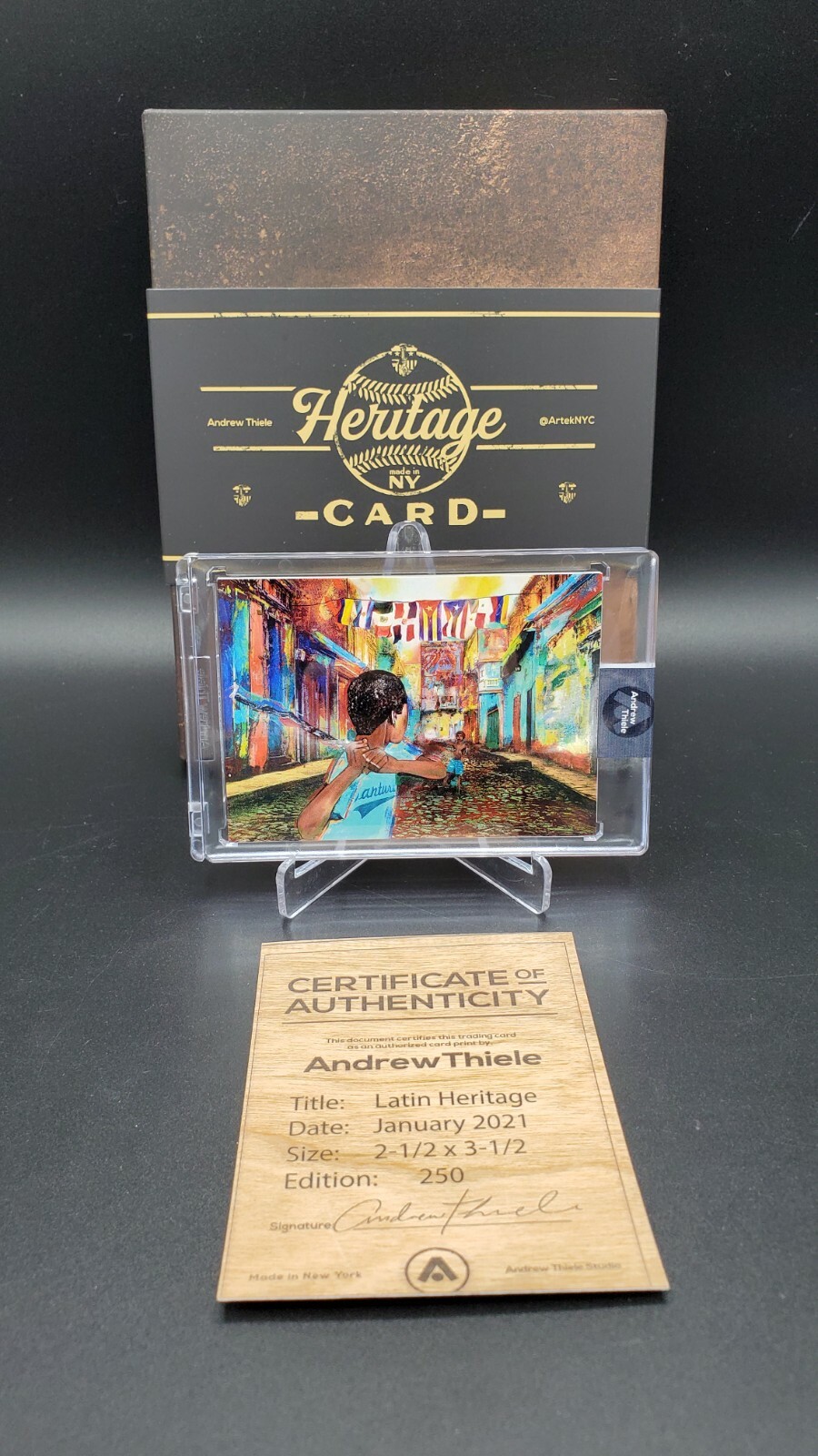 LATIN HERITAGE BY ANDREW THIELE ROBERTO CLEMENTE CARD + POSTCARD SET – PR 250