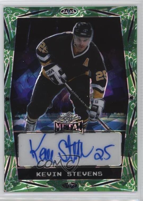 2024 Leaf Metal Legends Green Crystals 3/5 Kevin Stevens #BA-KS1 Auto 1q2