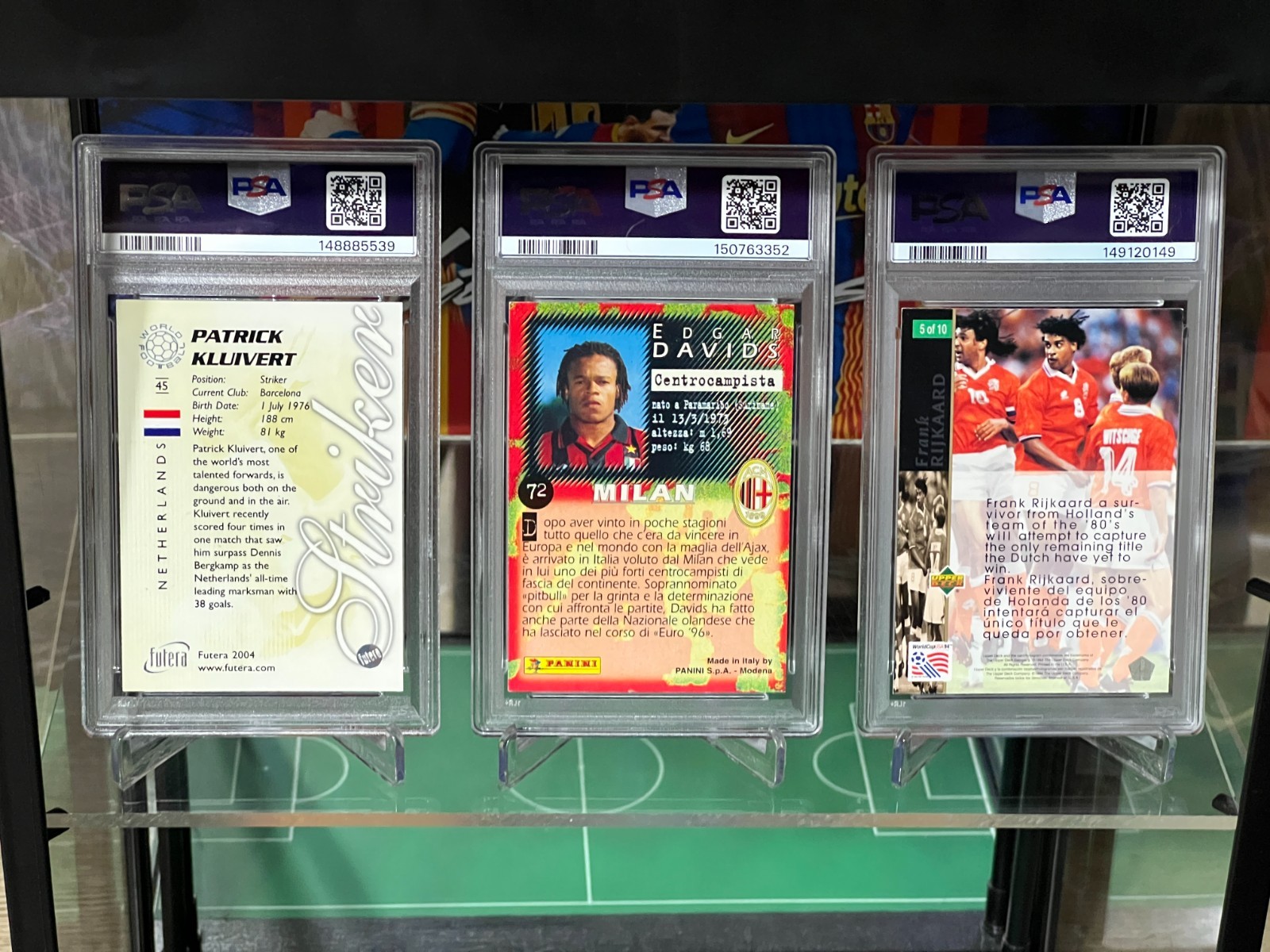 Netherlands Hat-trick PSA Lot Patrick Kluivert + Edgard Davids + Frank Rijkaard
