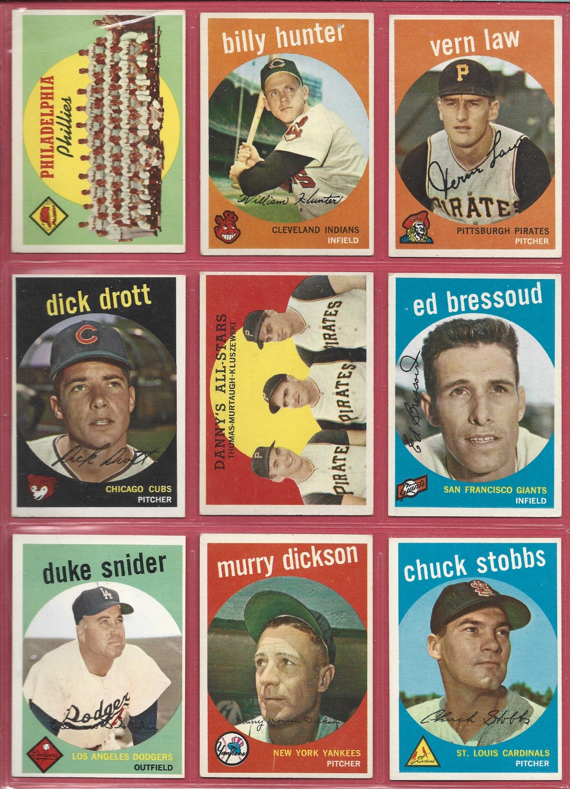 1959 Topps Baseball Card Lot od 143 Cards – Ex to Nm