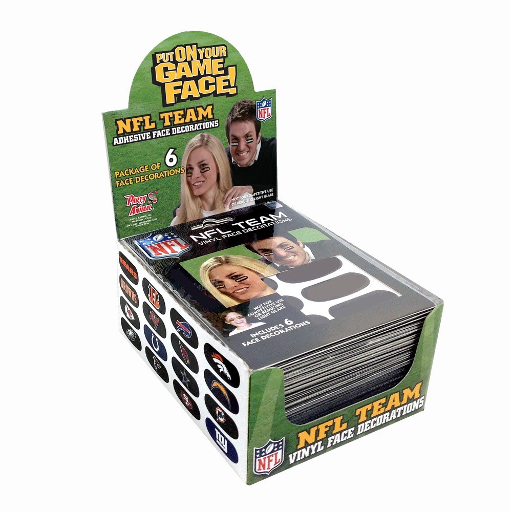 Arizona Cardinals NFL Eye Black Strips – 6 Vinyl Face Decorations