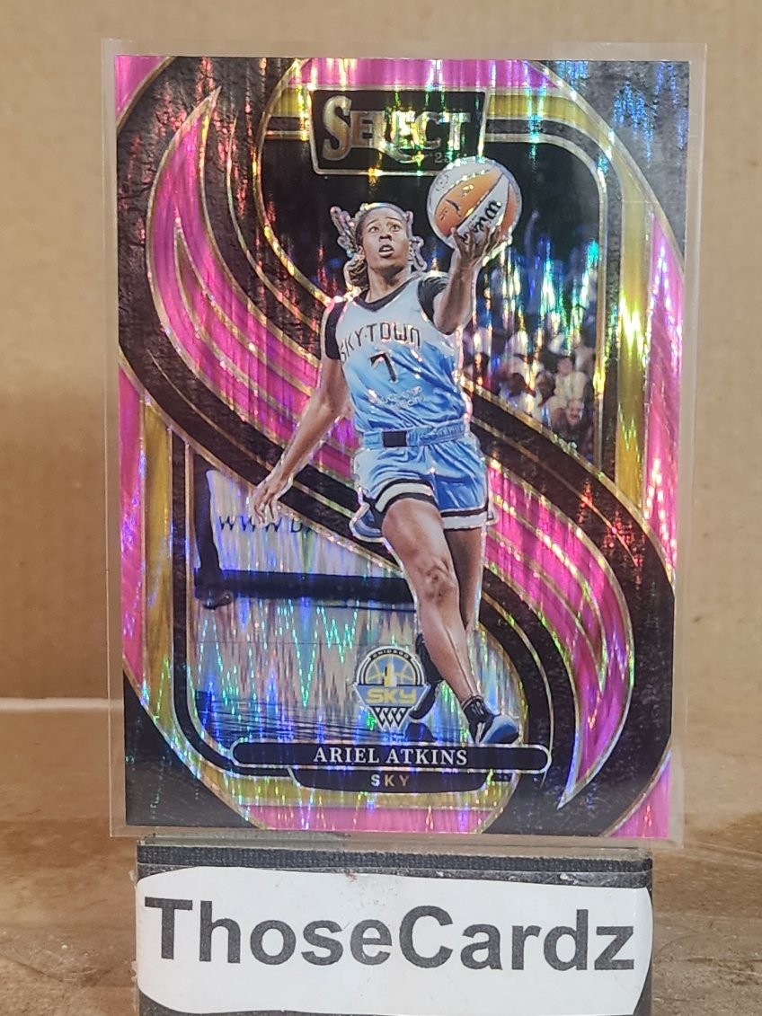 2025 Select WNBA Pink Premier Level Flash Prizm #196 Ariel Atkins